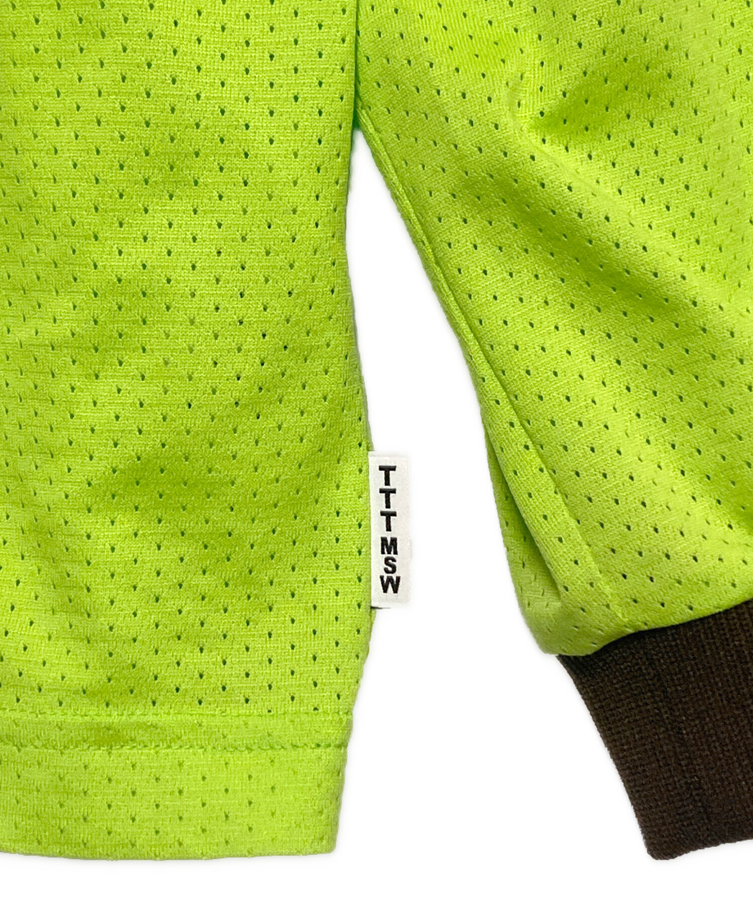 中古・古着通販】TTT MSW (ティー) Mesh Long Tee 黄緑 サイズ:L