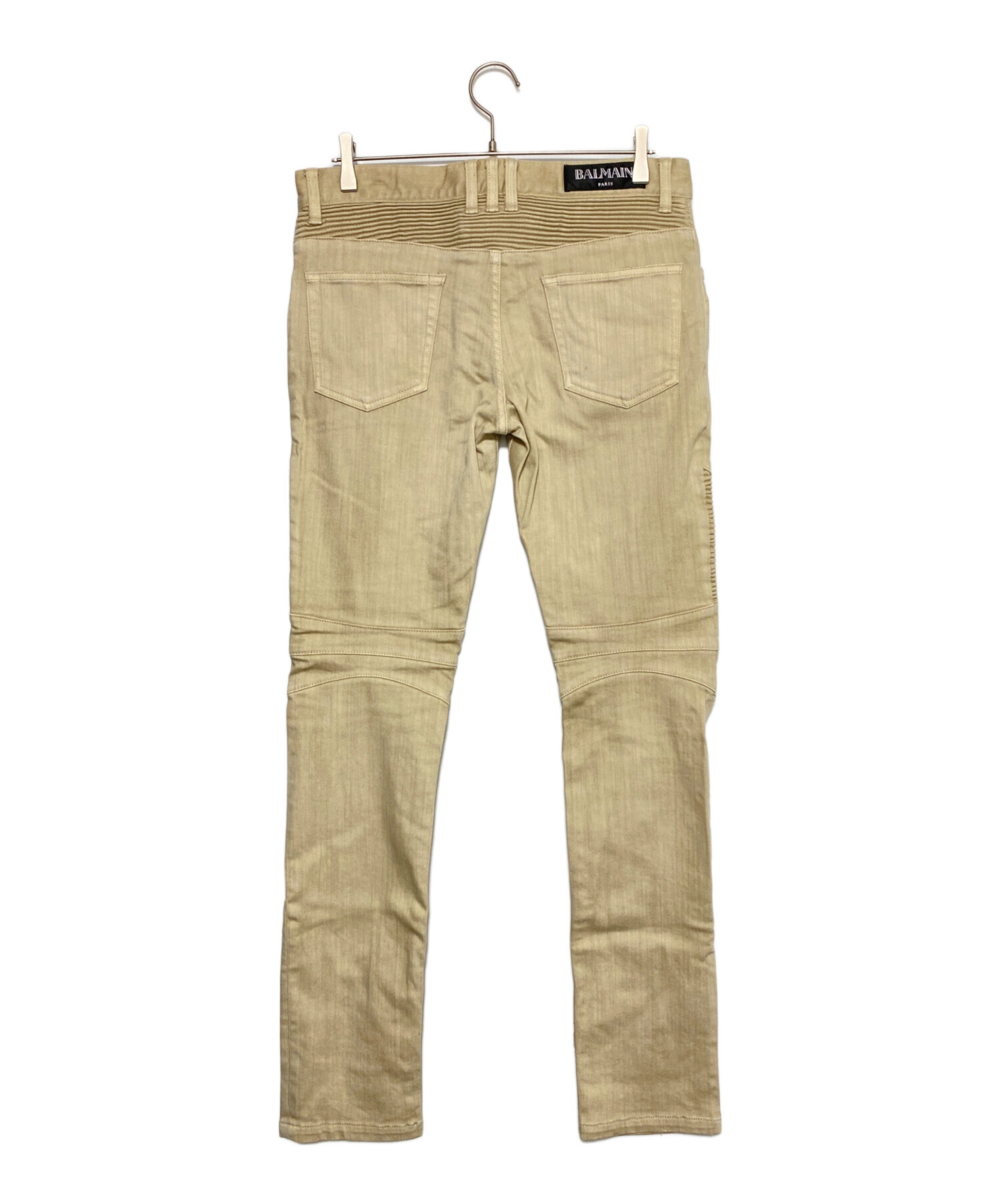 中古・古着通販】BALMAIN (バルマン) バイカーパンツ ベージュ サイズ