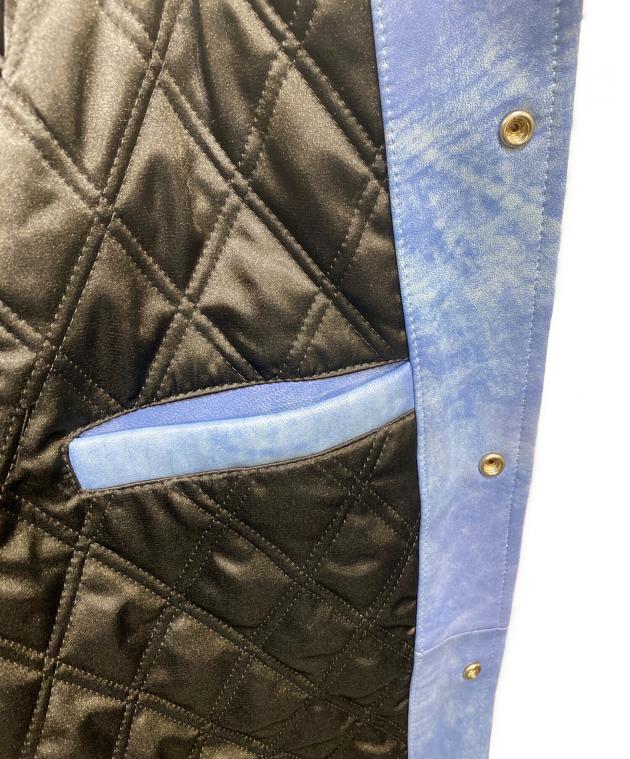 中古・古着通販】stussy (ステューシー) LEATHER OVERSHIRT ブルー