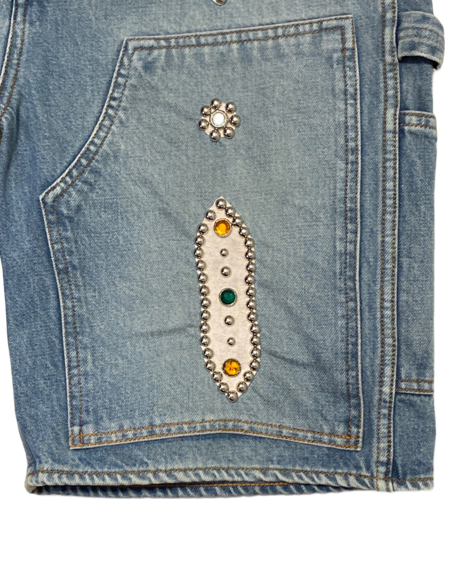 中古・古着通販】KAPITAL (キャピタル) スタッドリメイク デニムハーフ