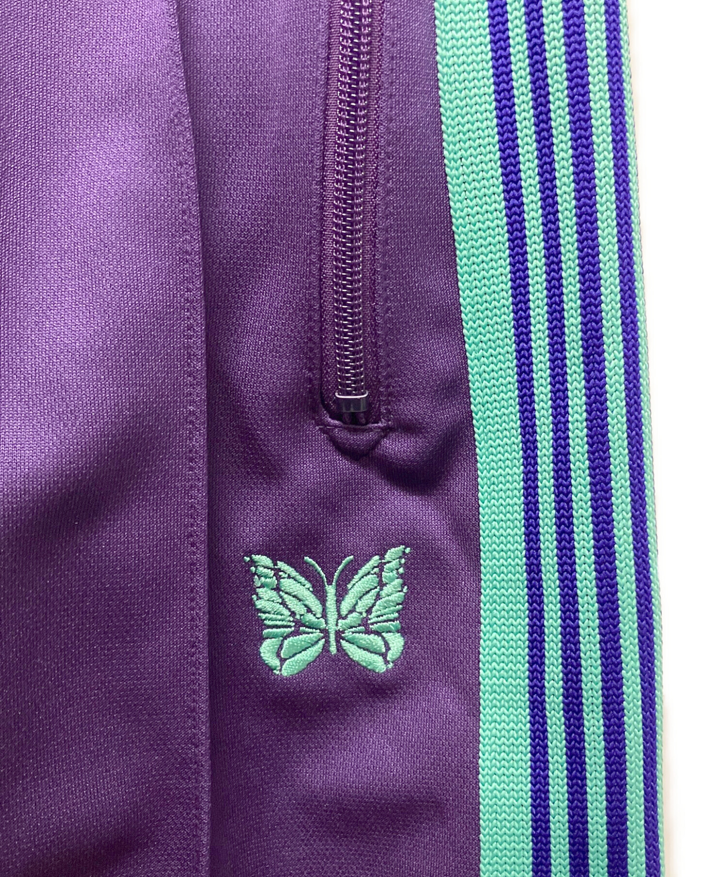 【人気】NEEDLES TRACK PANT 紫ストライプ　ストレート　美品 中古・古着通販】Needles (ニードルズ) Track Pant STRAIGHT