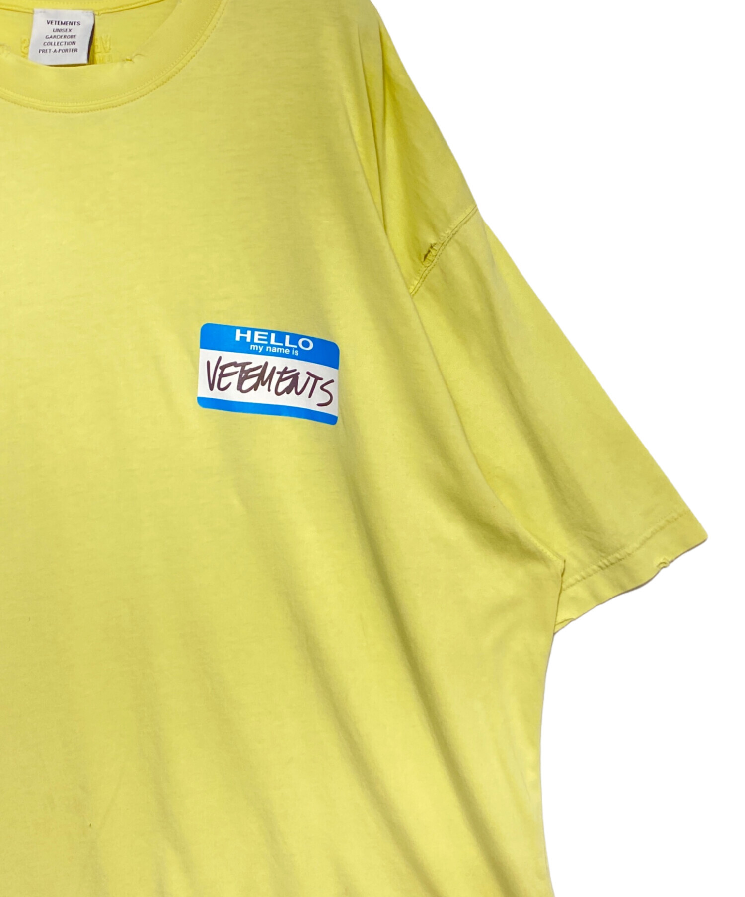 中古・古着通販】VETEMENTS (ヴェトモン) HELLO MY NAME IS TEE 