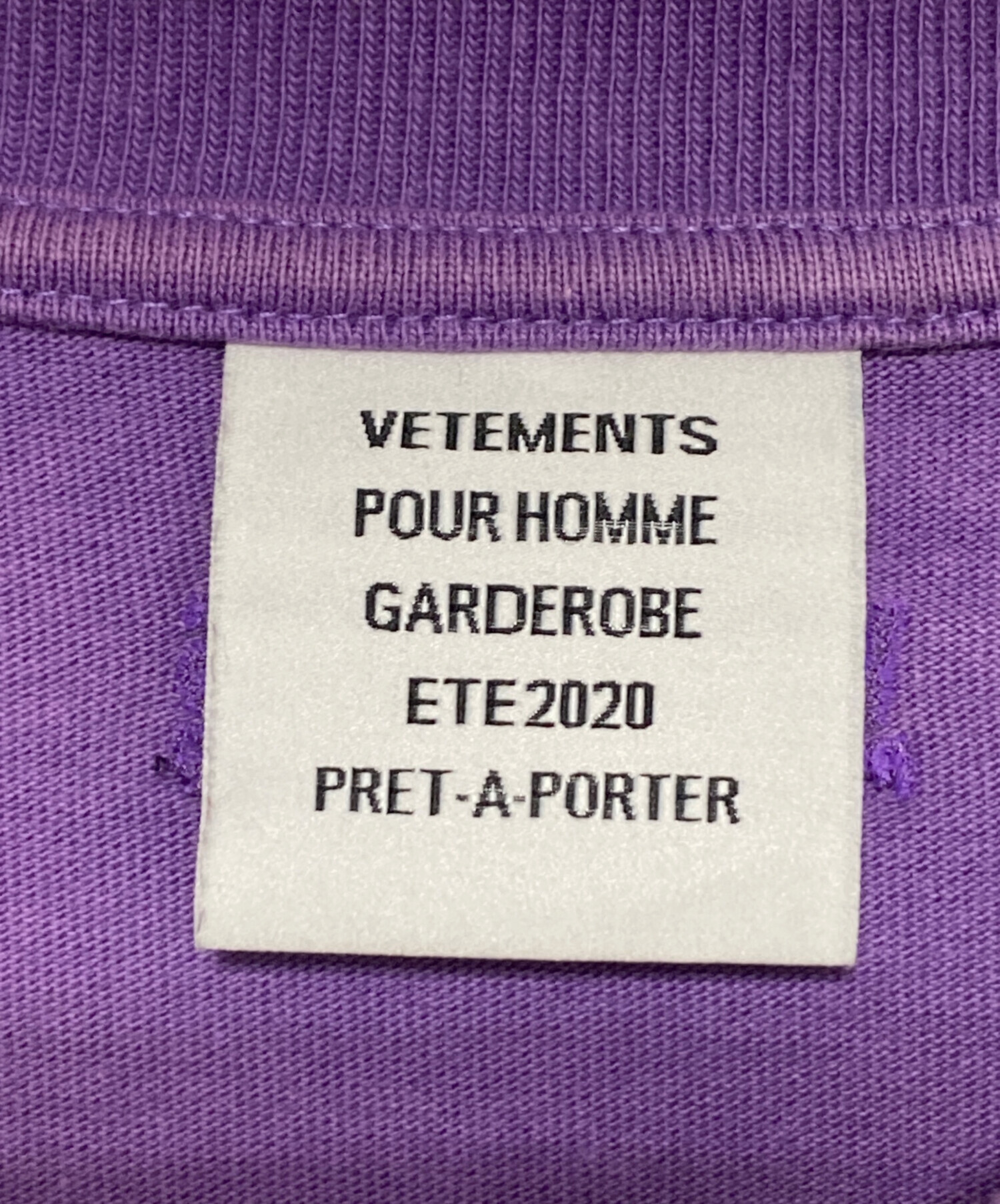 中古・古着通販】VETEMENTS (ヴェトモン) MILK TEE パープル サイズ:S 