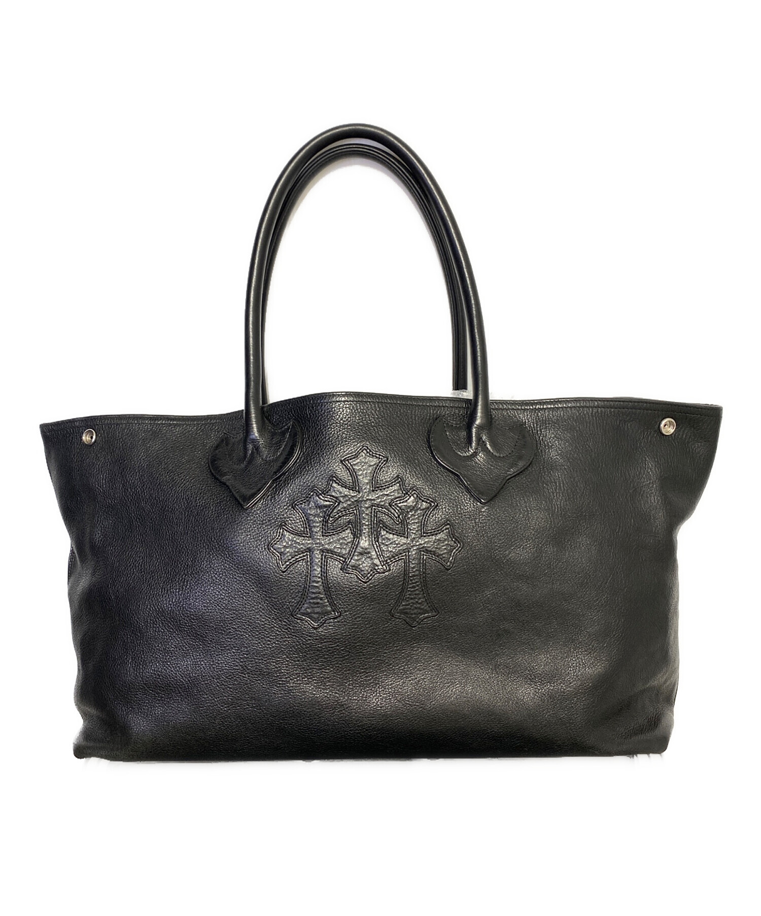 CHROME HEARTS クロムハーツ レザー トートバッグ3セメタリークロス