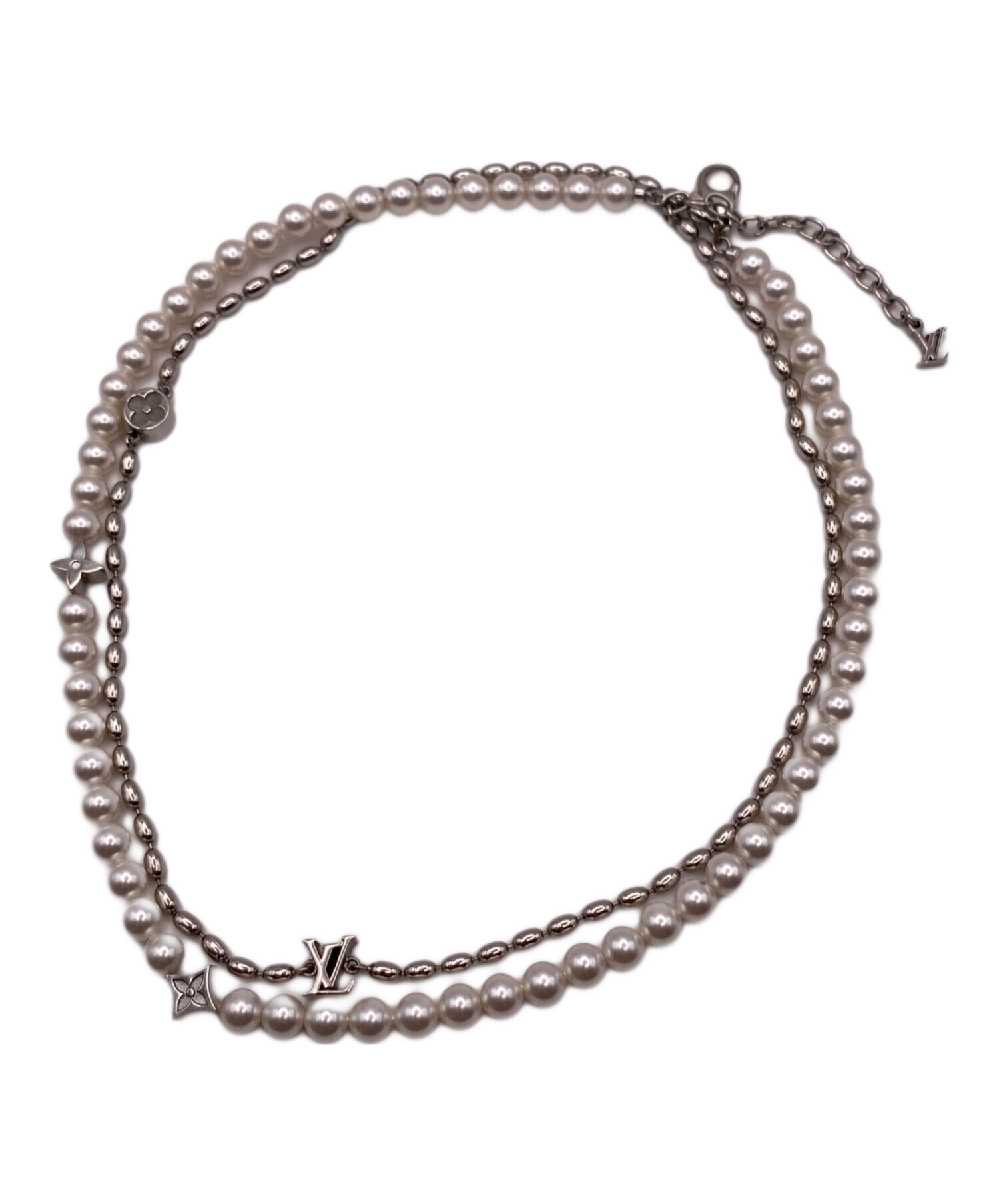 Louis Vuitton シルバーパールネックレス 楽天市場】【中古】 LOUIS VUITTON （ルイヴィトン） ﾈｯｸﾚｽ・ﾊﾟｰﾙ