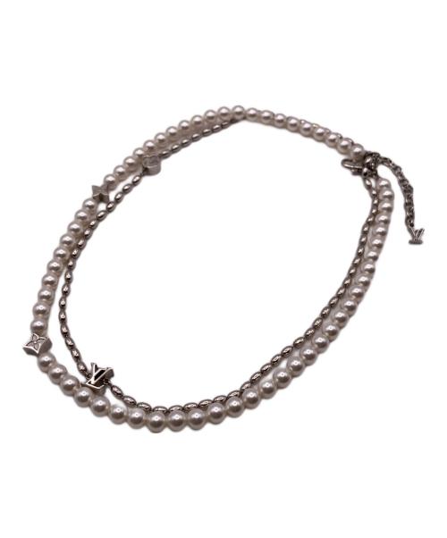 希少品 ルイヴィトン M02224 ネックレス パール フュージョン メンズ VUITTON ルイヴィトン パール フュージョン ネックレス 美品 希少 希少