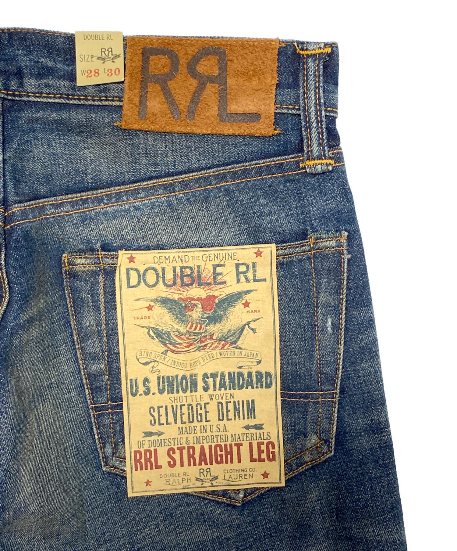 中古・古着通販】RRL (ダブルアールエル) STRAIGHT LEG ダメージデニム