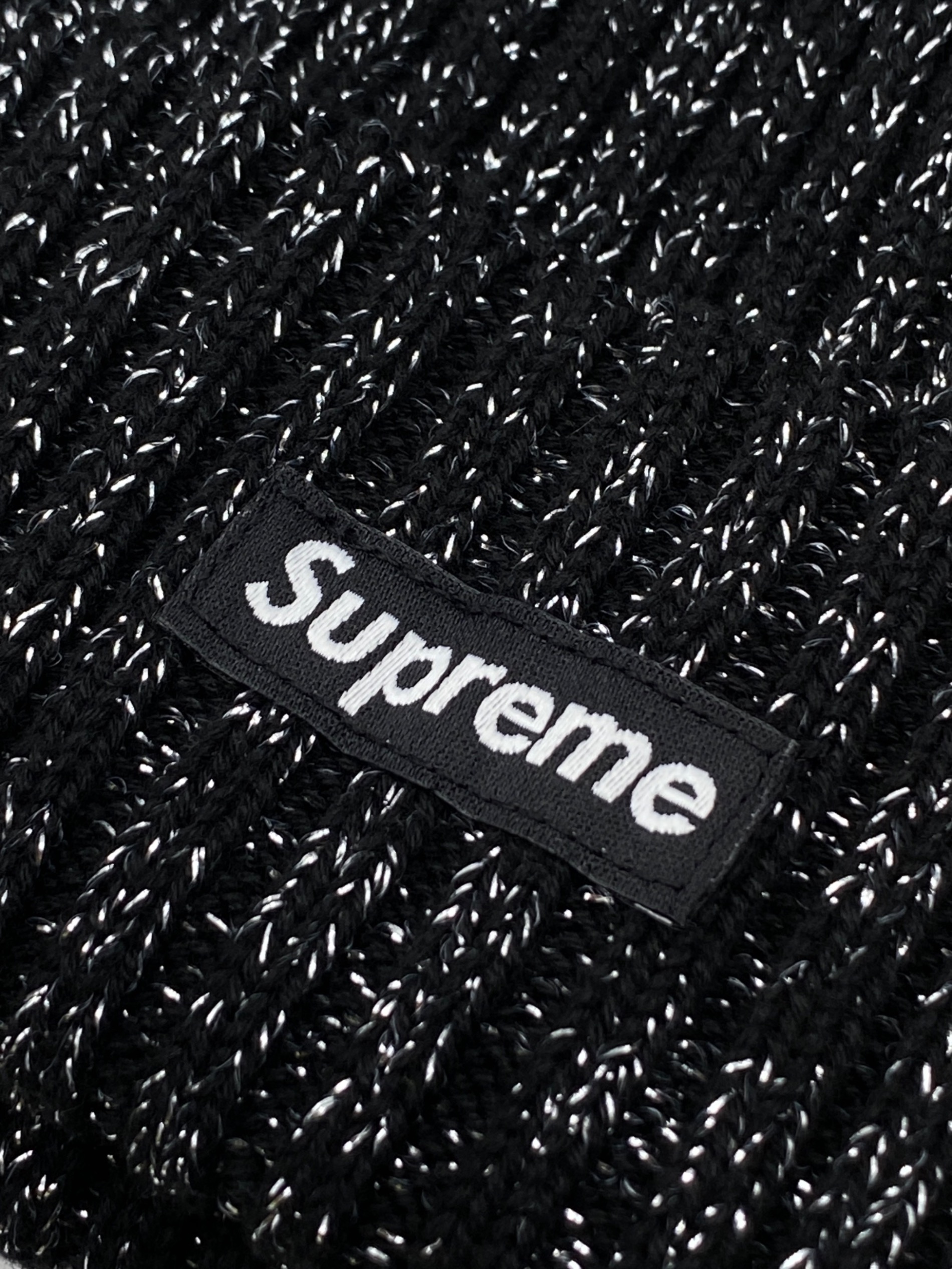 シュプリーム ステンシル ウェビング ブーニー / ブラック 中古・古着通販】SUPREME (シュプリーム) Overdyed Beanie Metallic