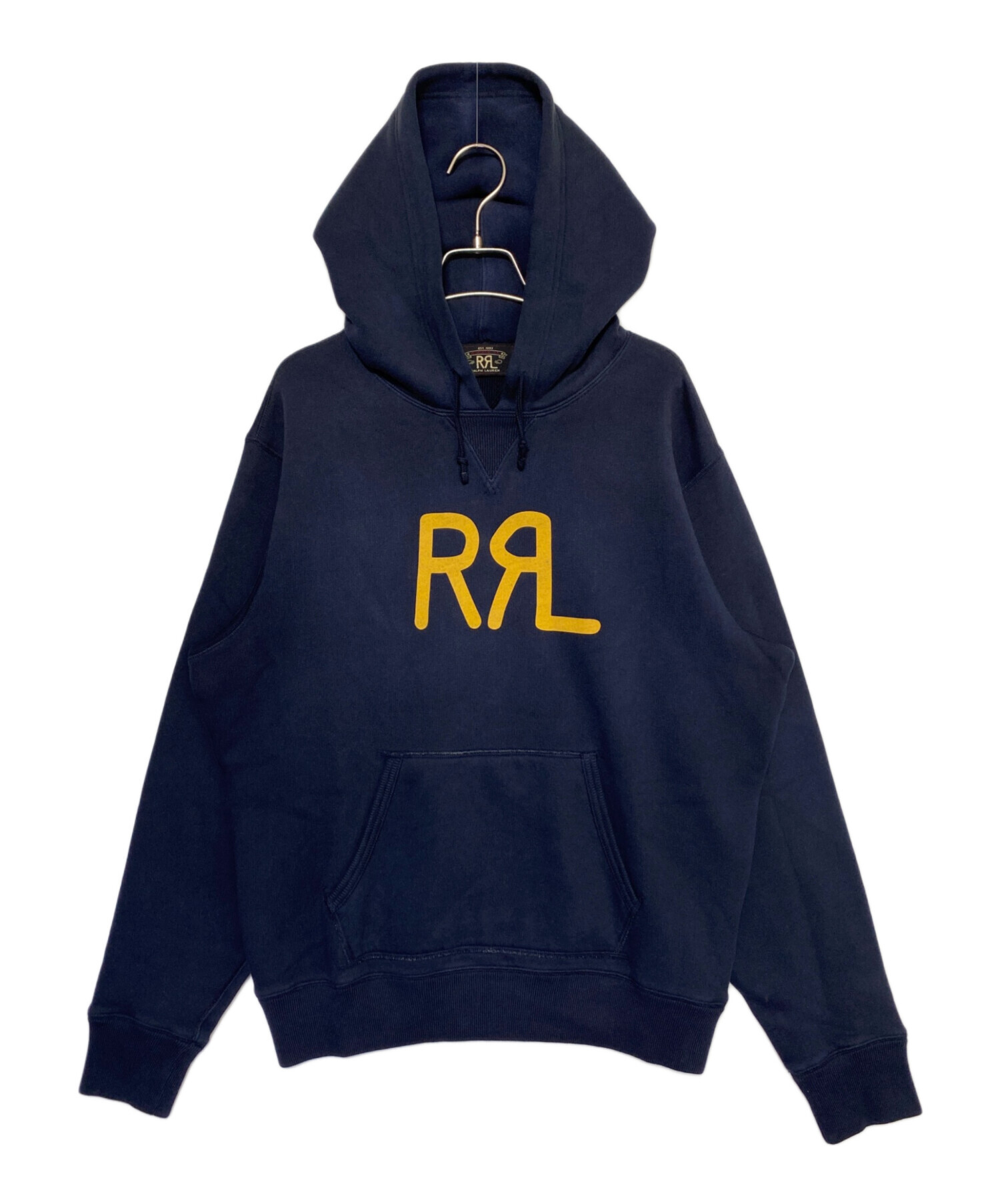 中古・古着通販】RRL (ダブルアールエル) ロゴパーカー ネイビー 中古・古着通販】RRL (ダブルアールエル) ロゴパーカー ネイビー