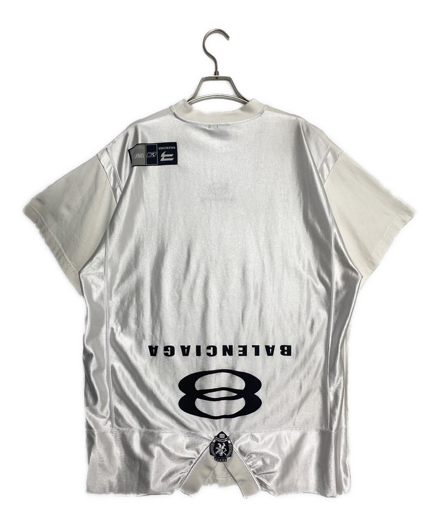 【BALENCIAGA】 ロゴ刺繍 ヴィンテージ加工 Tシャツ XS 未使用 中古・古着通販】BALENCIAGA (バレンシアガ) バック切替 ロゴ刺繍