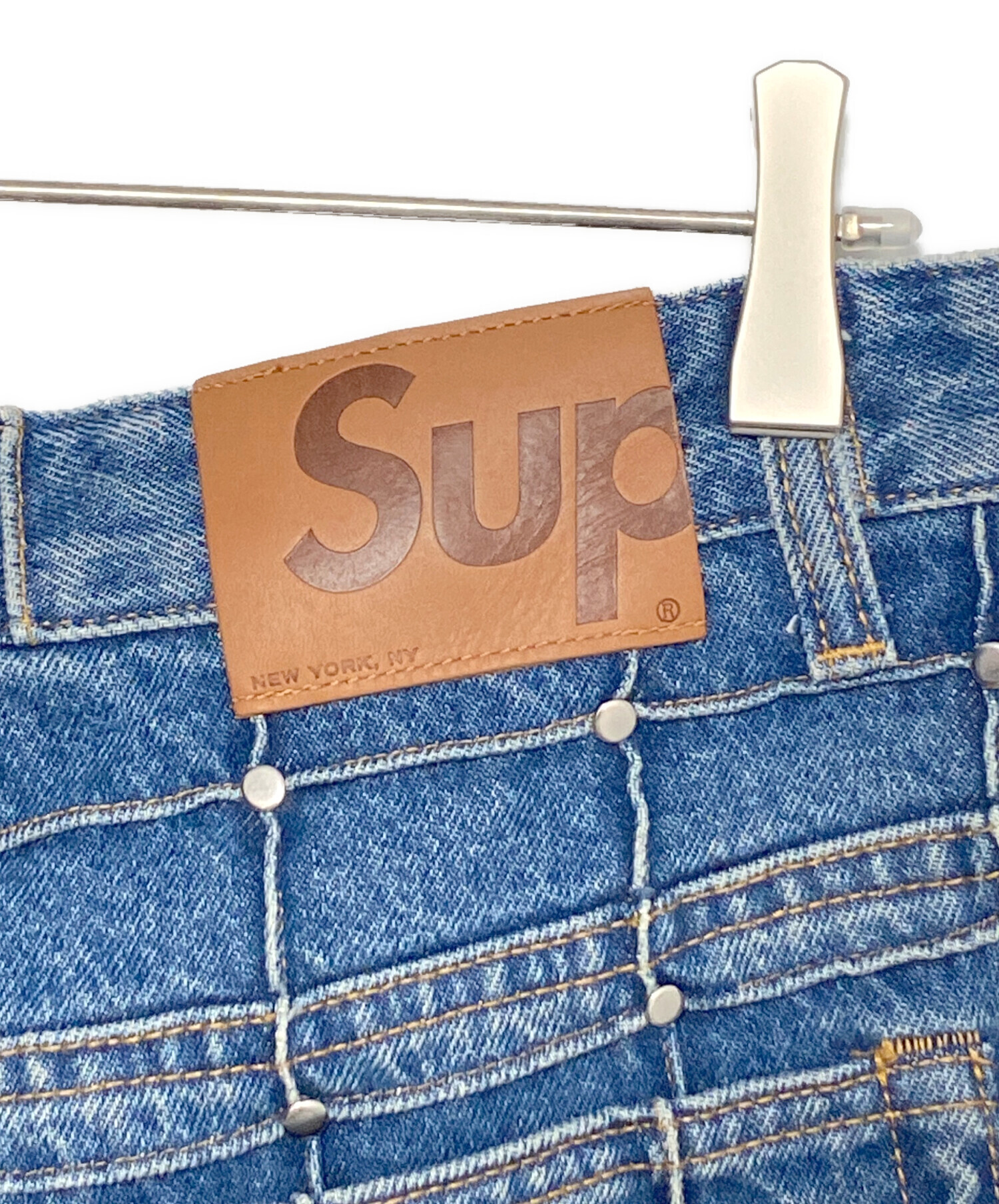 Supreme Studded Seam Loose Fit Jean Blue