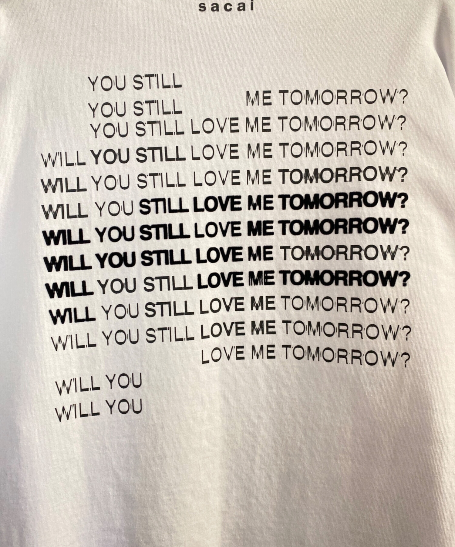 中古・古着通販】sacai (サカイ) Long Sleeve T-Shirt ホワイト サイズ 