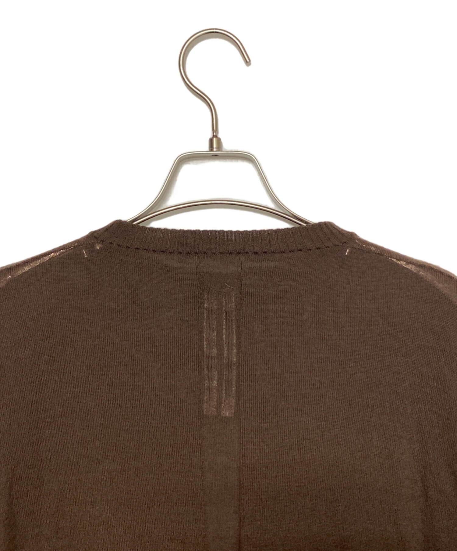 Rick Owens リックオウエンス ニット・セーター S 茶系 【古着】【中古】 中古・古着通販】RICK OWENS (リックオウエンス) OVERSIZED ROUND NECK
