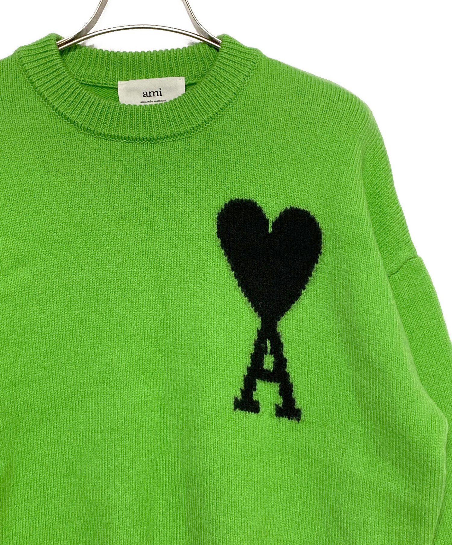 ゆうき アミアレクサンドマティッシ ハートロゴ ニット セーター S 中古・古着通販】AMI Alexandre Mattiussi (アミアレクサンドルマ