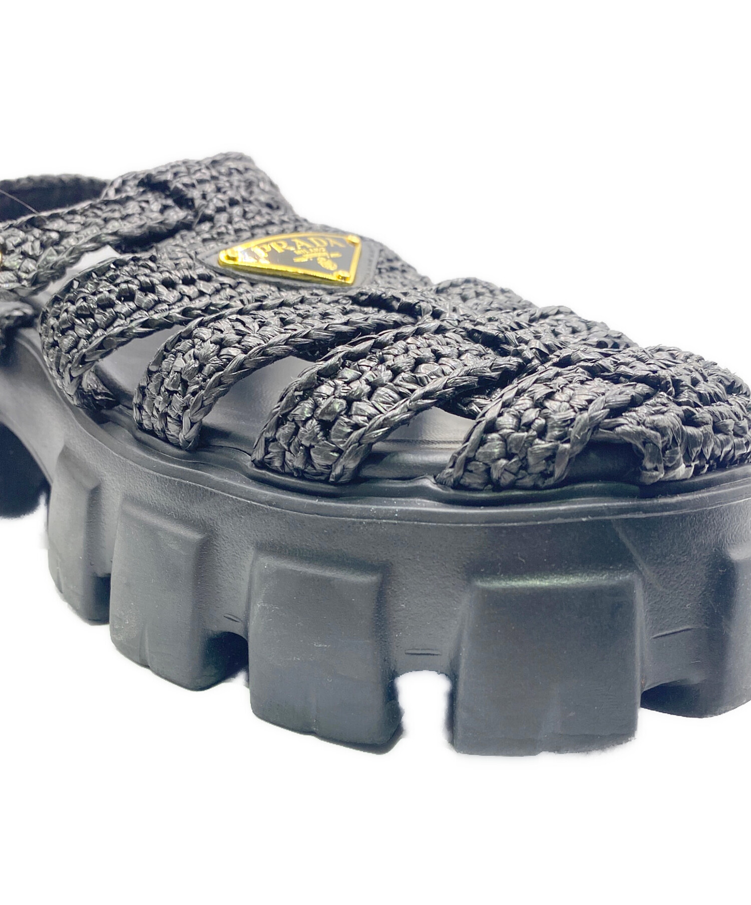 中古・古着通販】PRADA (プラダ) ケージサンダル モノリス クロシェ