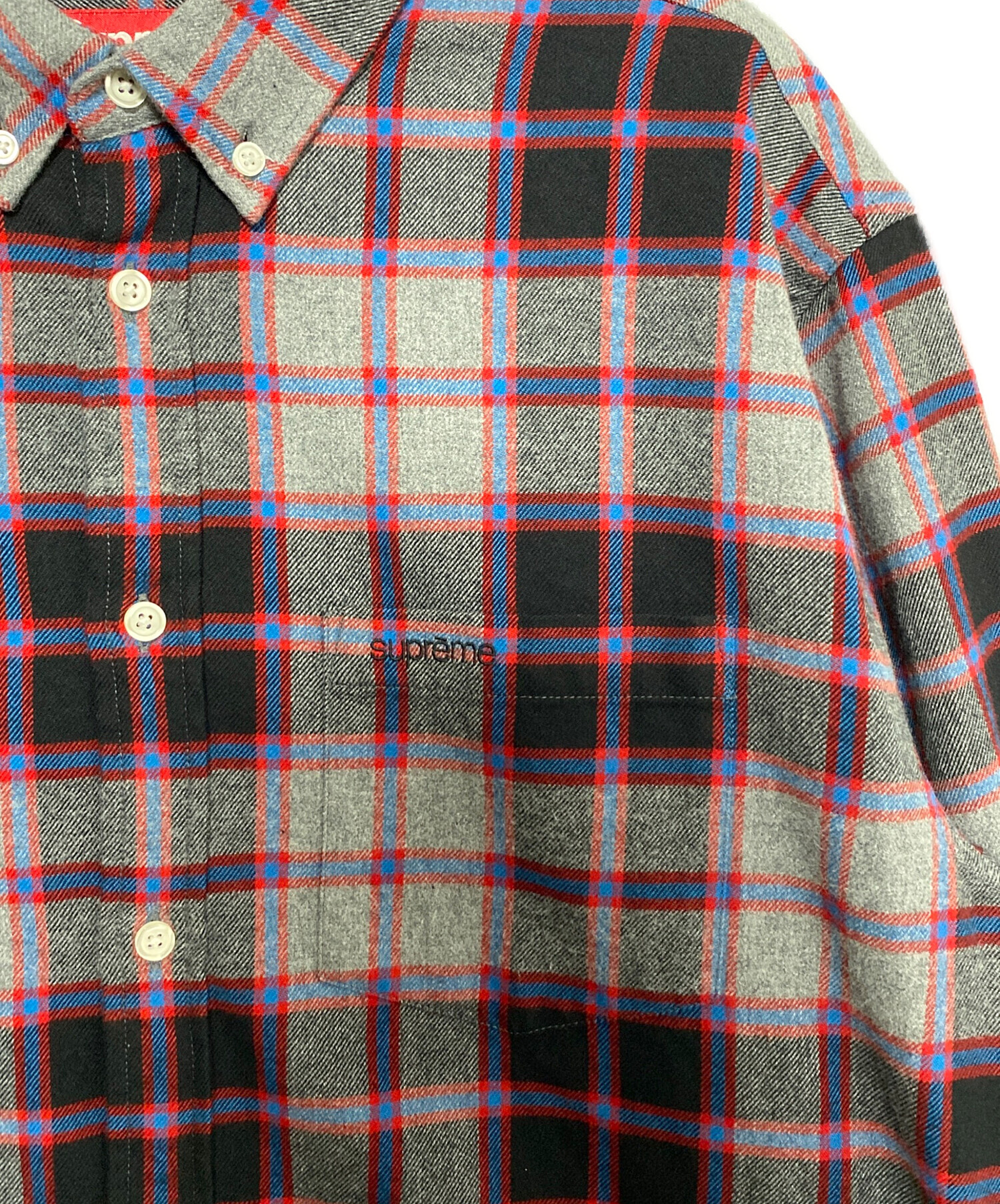 中古・古着通販】SUPREME (シュプリーム) Plaid Flannel Shirt レッド