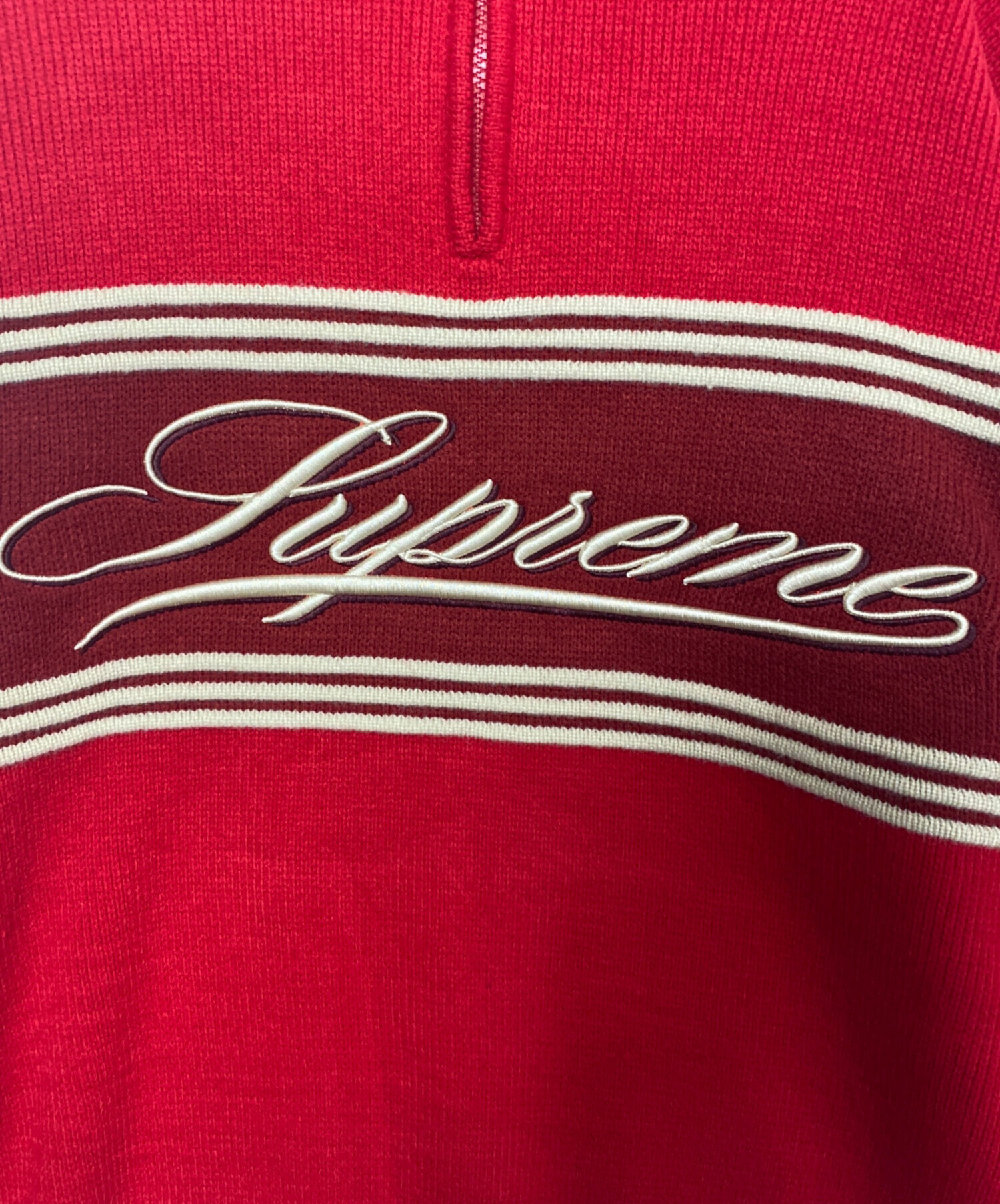中古・古着通販】Supreme (シュプリーム) Script Stripe Half Zip