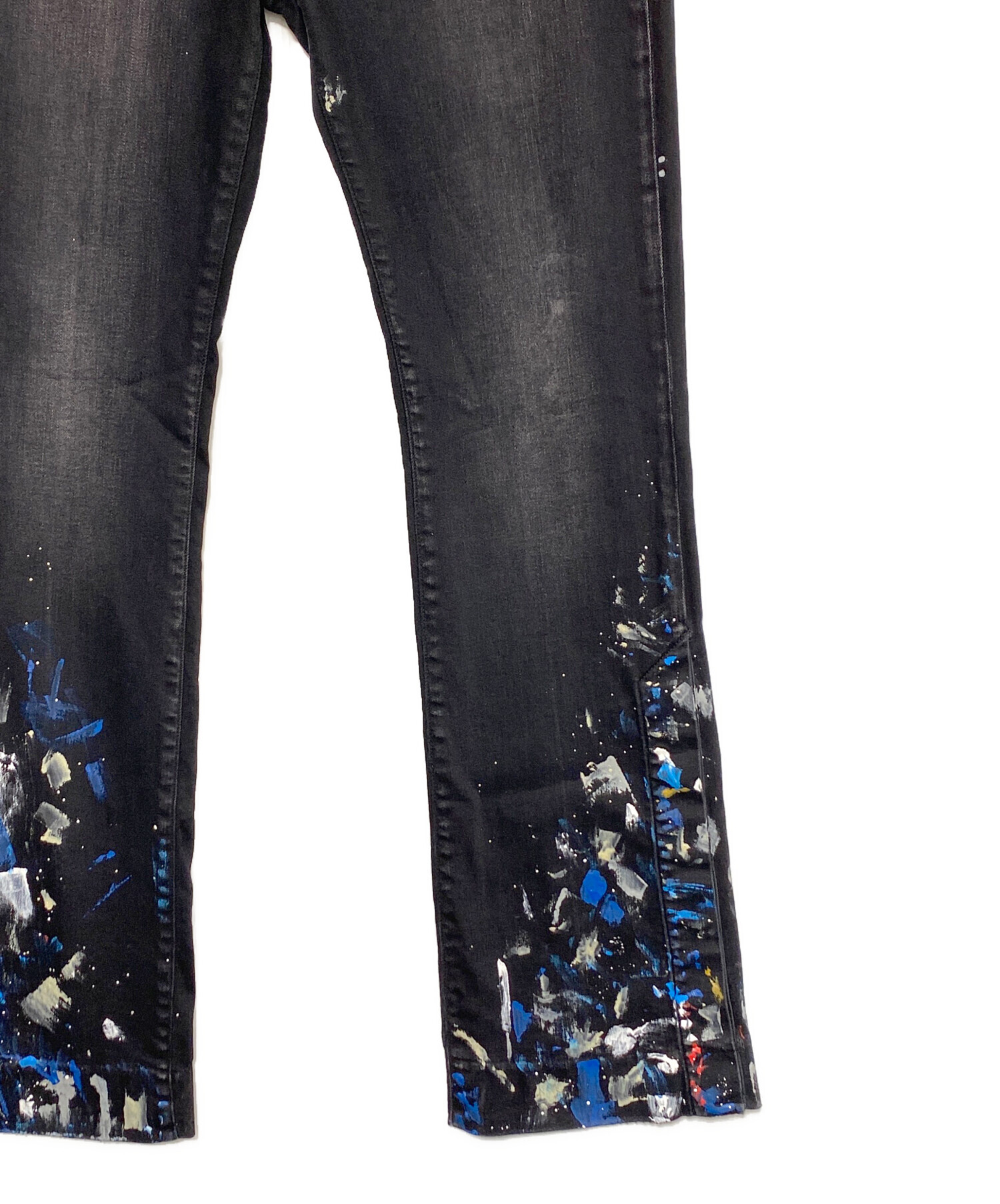 中古・古着通販】AMIRI (アミリ) Paint Splatter Flare Jean ブラック 