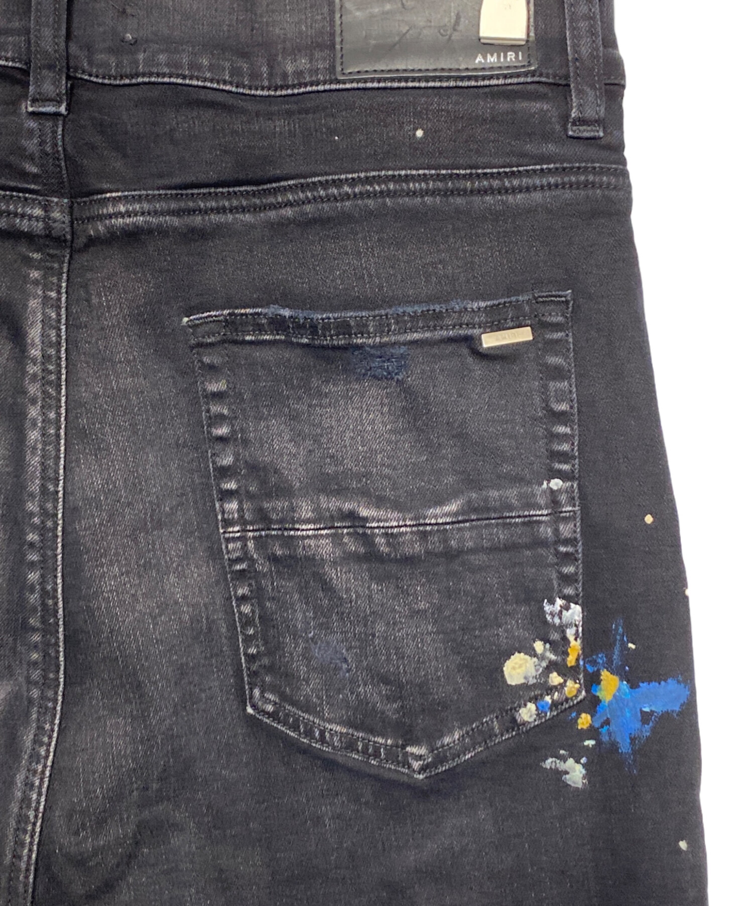 中古・古着通販】AMIRI (アミリ) Paint Splatter Flare Jean ブラック 