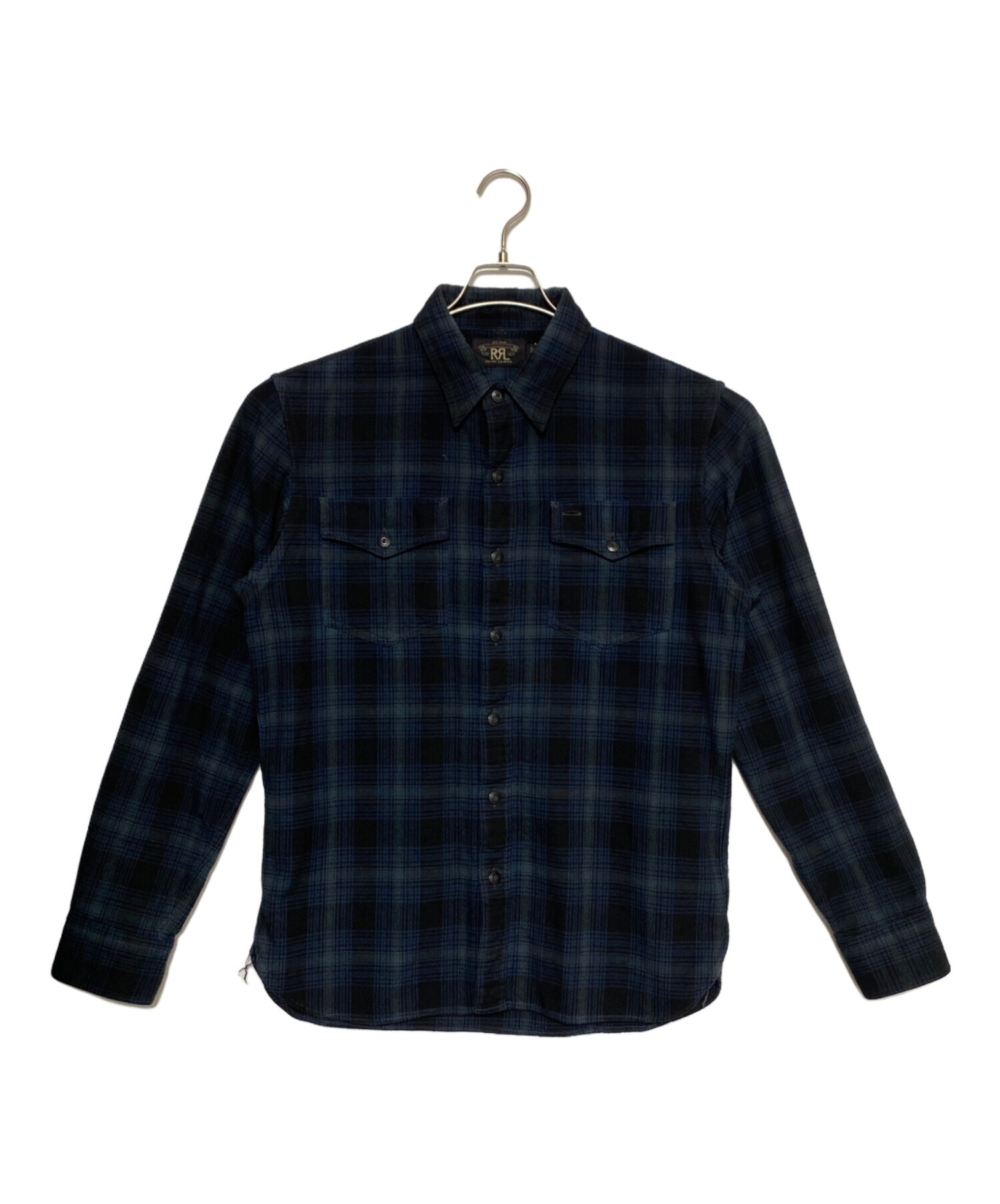 中古・古着通販】RRL (ダブルアールエル) チェックシャツ ネイビー