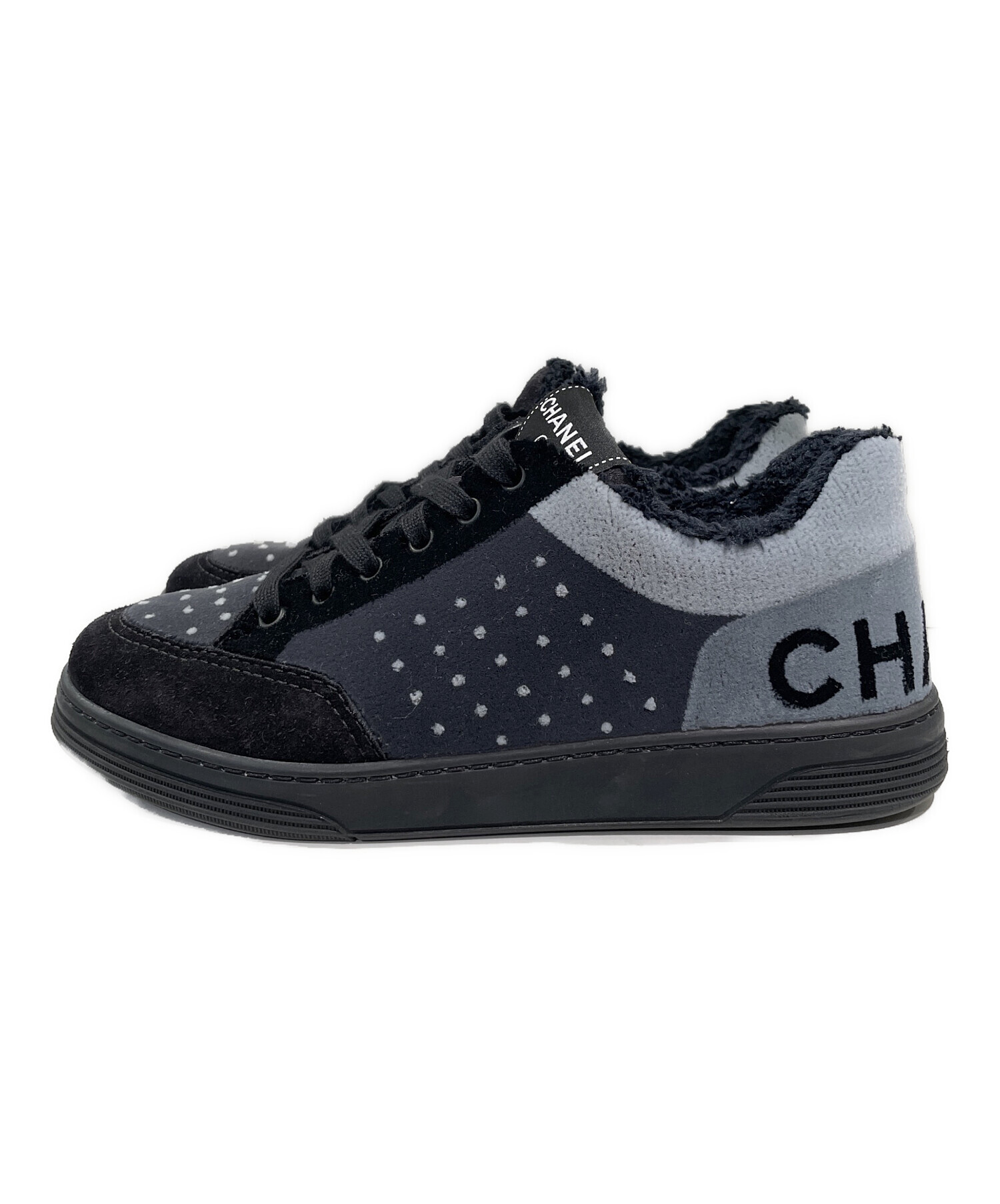 シャネル CHANEL スニーカー 37 中古・古着通販】CHANEL (シャネル) Skateboard Shoes ブラック サイズ