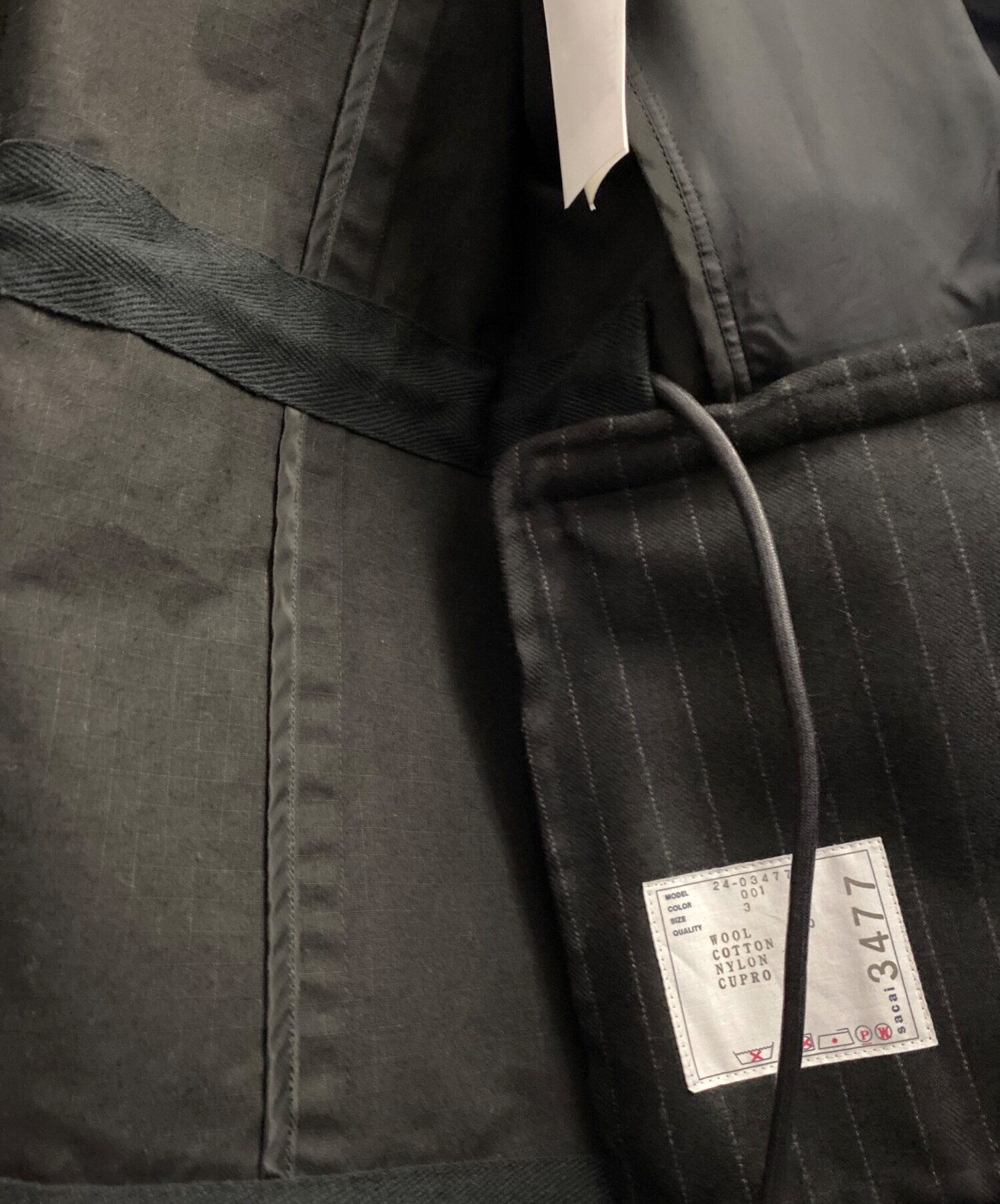 中古・古着通販】sacai (サカイ) 24AW Chalk Stripe x Rip Stop Jacket