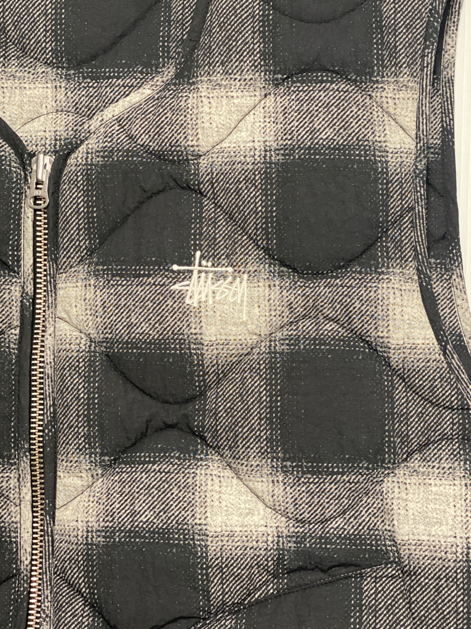 中古・古着通販】stussy (ステューシー) キルティングベスト ブラック