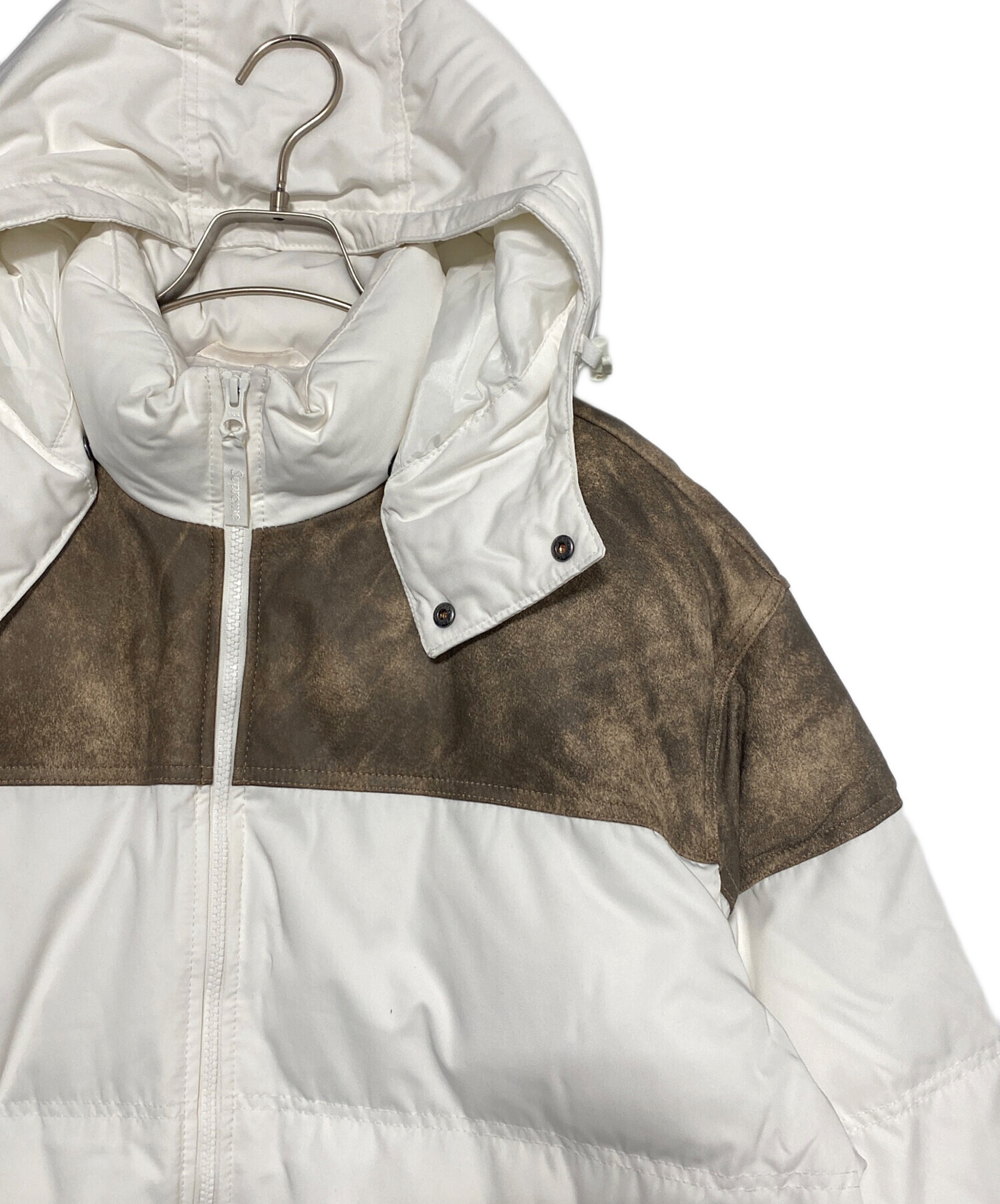 中古・古着通販】SUPREME (シュプリーム) Leather Yoke Puffer Jacket 