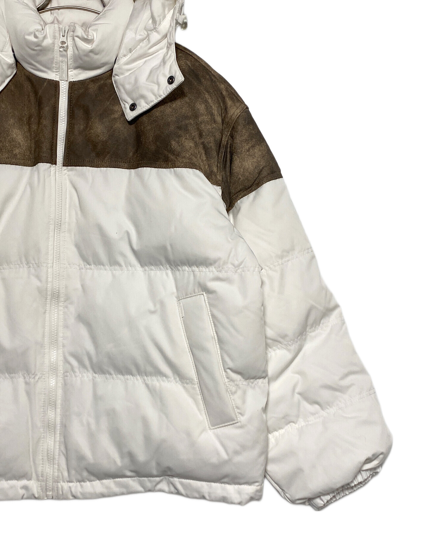 中古・古着通販】SUPREME (シュプリーム) Leather Yoke Puffer Jacket