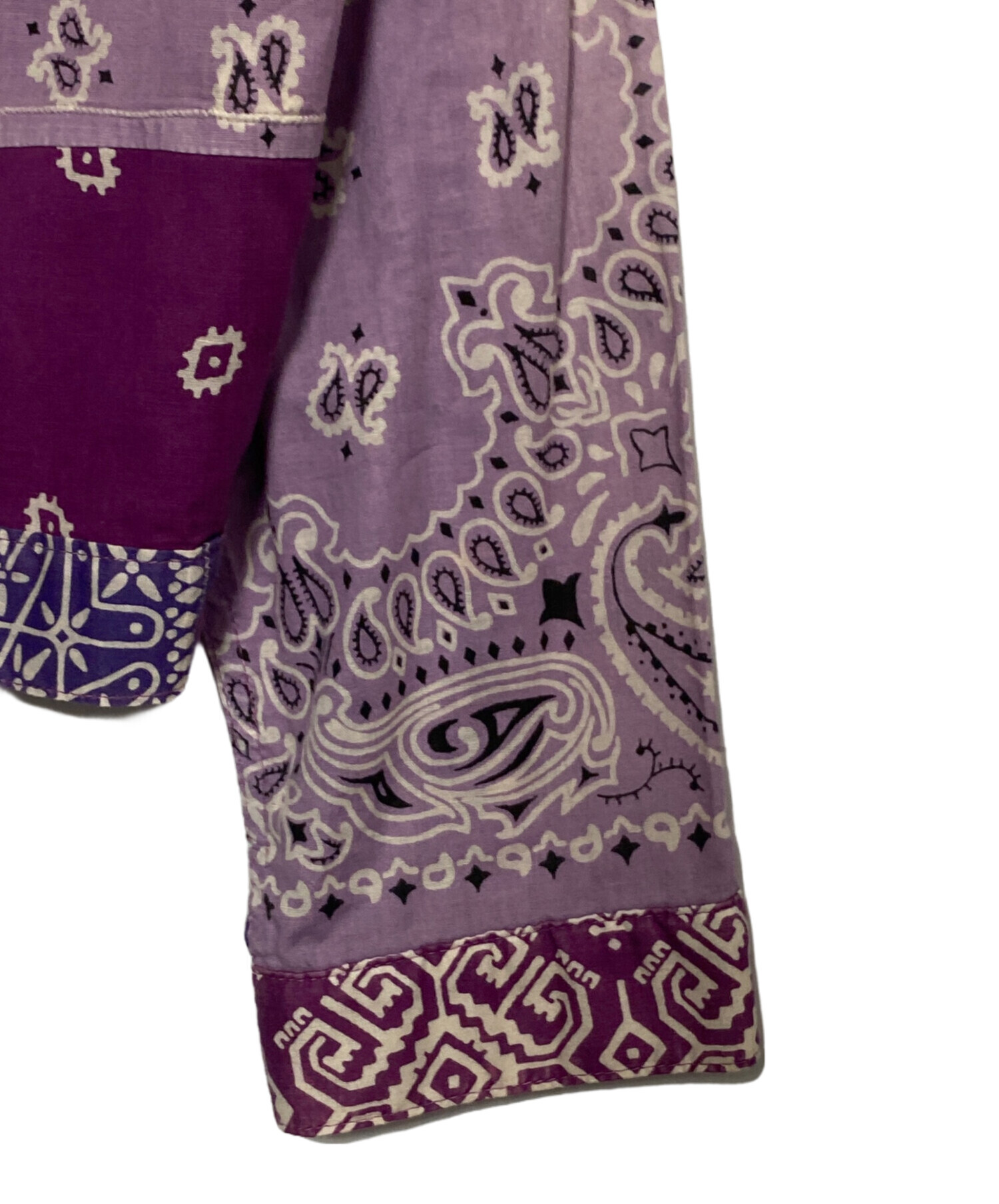 【希少】KAPITAL キャピタル フリンジバンダナストール パープル リネン 中古・古着通販】KAPITAL (キャピタル) Bandana Patchwork 1st Jacket