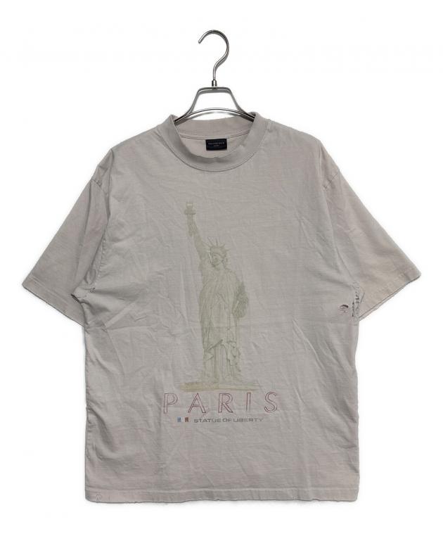 034【超希少品/ダメージ加工プリント】BALENCIAGA Tシャツ XXS 中古・古着通販】BALENCIAGA (バレンシアガ) ダメージ加工Tシャツ