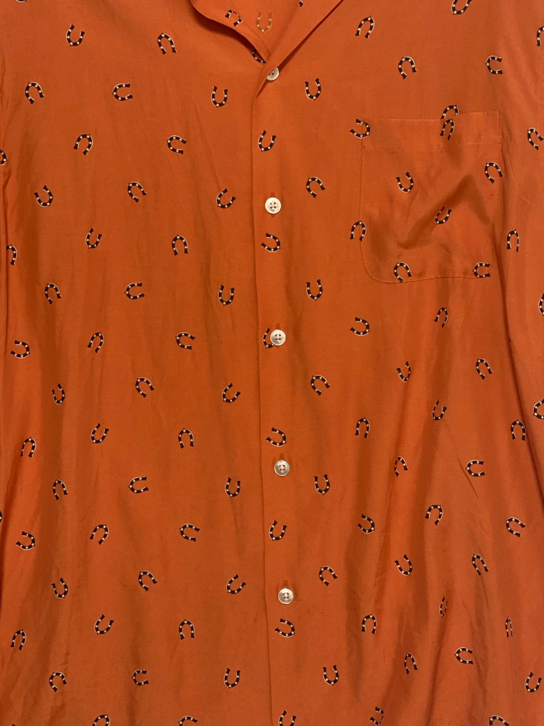 WACKO MARIA アロハシャツ オレンジ XL 中古・古着通販】WACKO MARIA (ワコマリア) ホースシュー ハワイアン