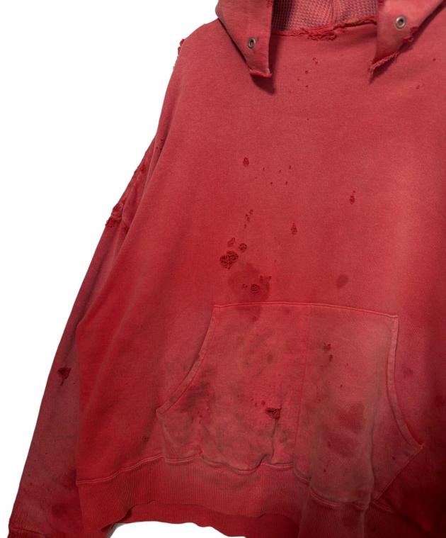 レディメイド ダメージパーカー レッド 中古・古着通販】READYMADE (レディメイド) DOUBLE FACE HOODIE/RD