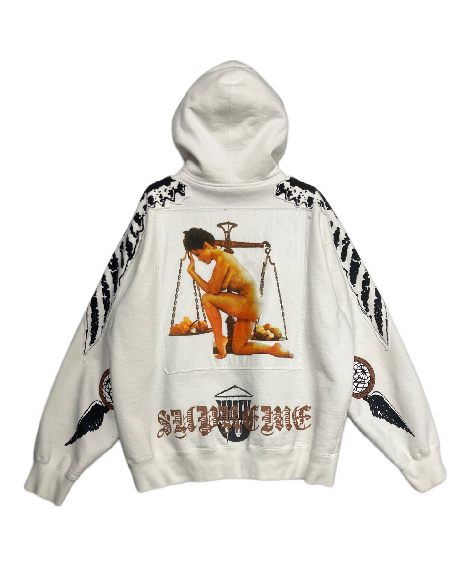 Supreme WINGS ZIP UP HOODED SWEATSHIRT Hoodie SS25 Light Orange