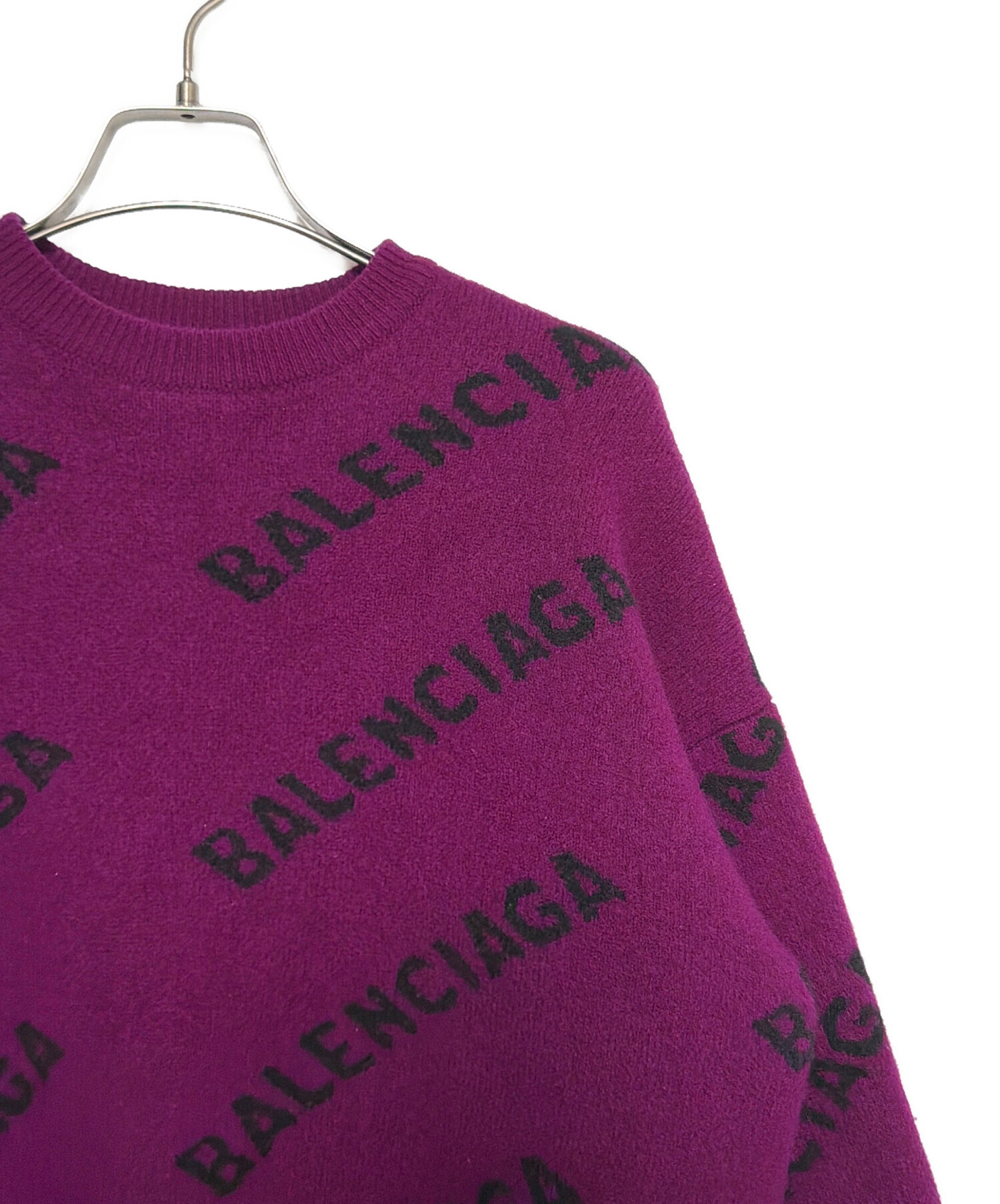 中古・古着通販】BALENCIAGA (バレンシアガ) Crewneck Knit パープル
