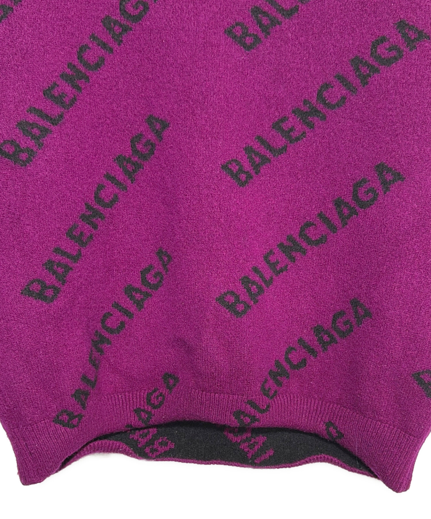 中古・古着通販】BALENCIAGA (バレンシアガ) Crewneck Knit パープル