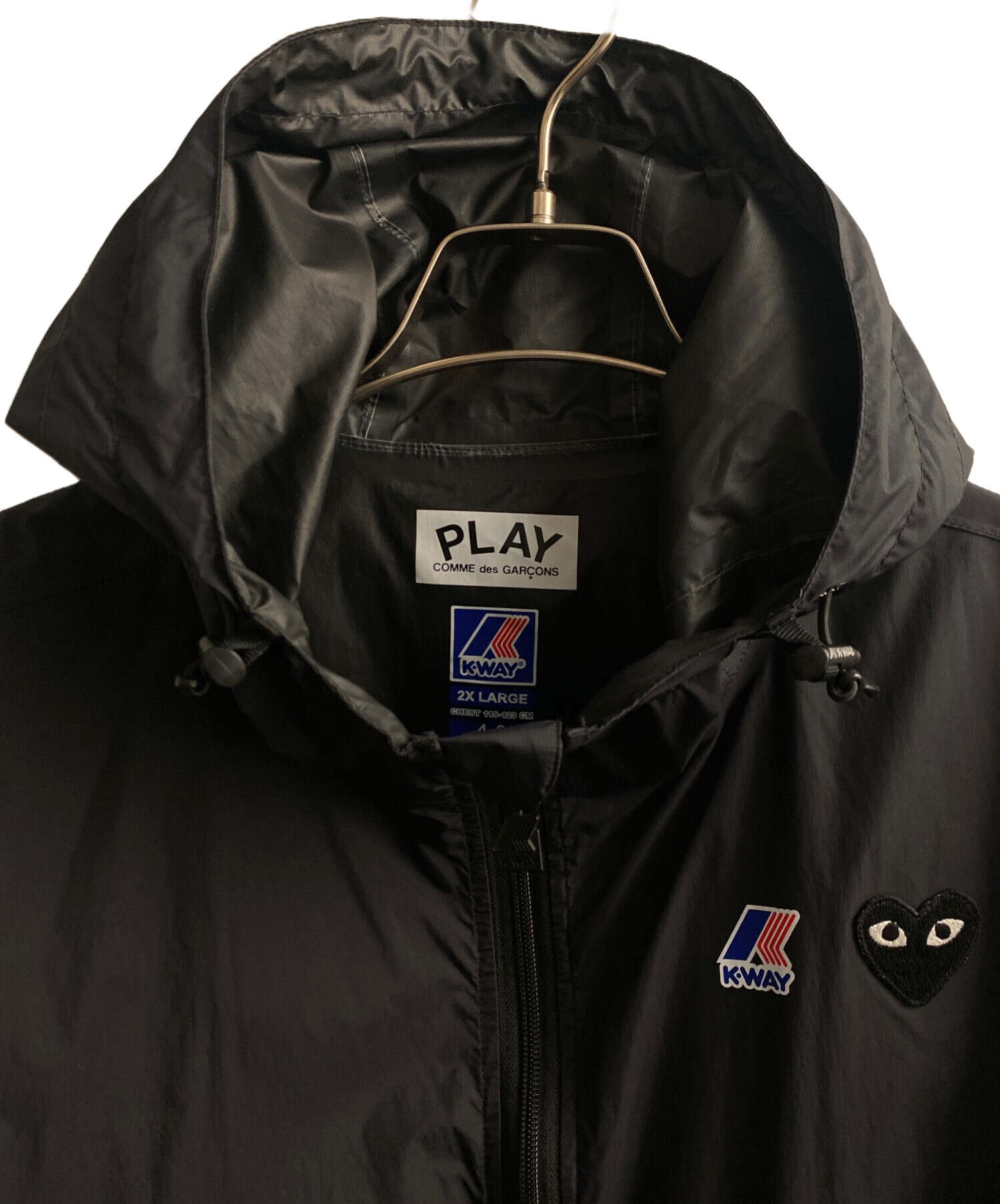 COMME des GARÇONS ブラックナイロンジャケット CDG ブラック ナイロンジャケット S