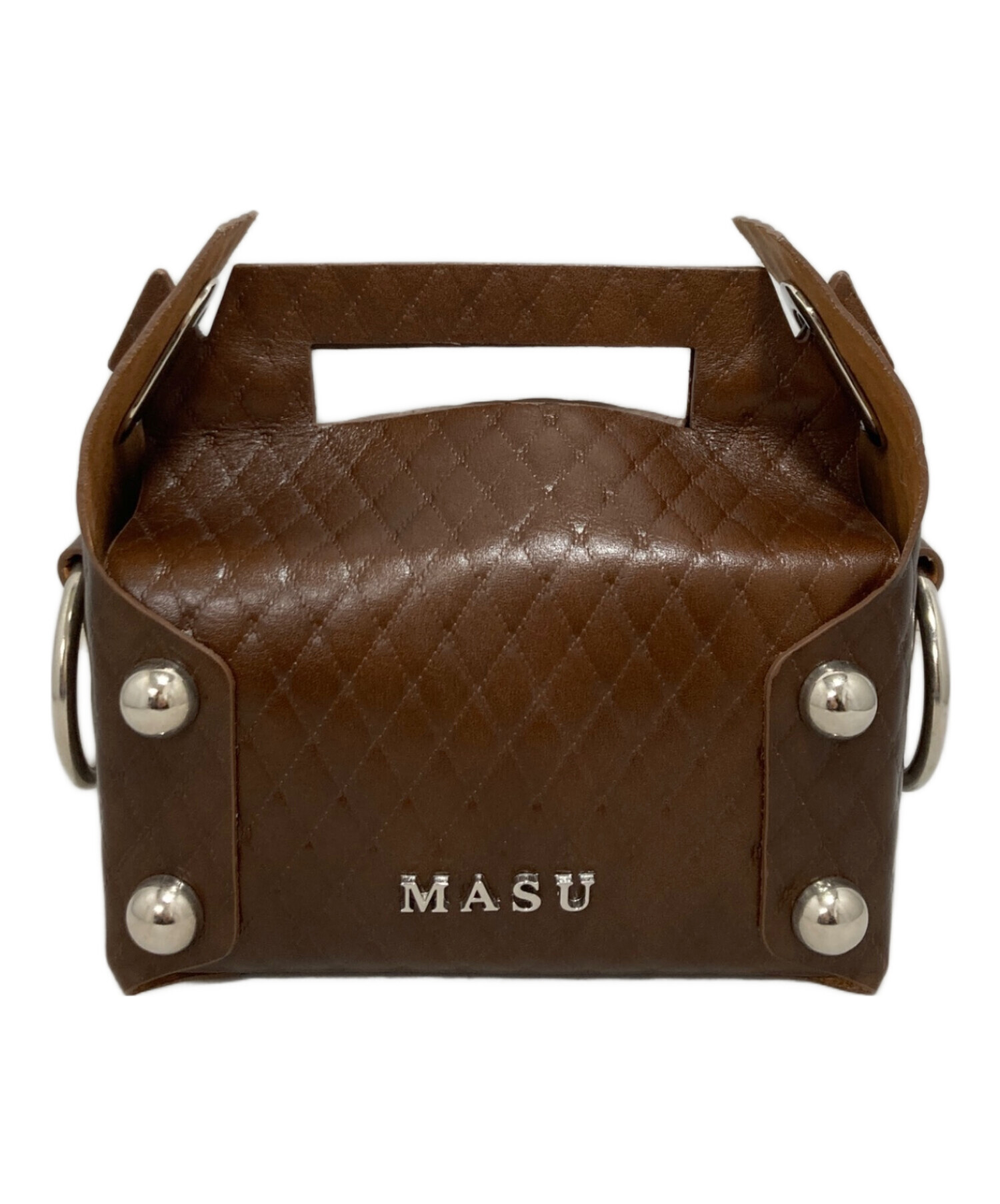 中古・古着通販】masu (エムエーエスユー) LEATHER CAKE BAG ブラウン