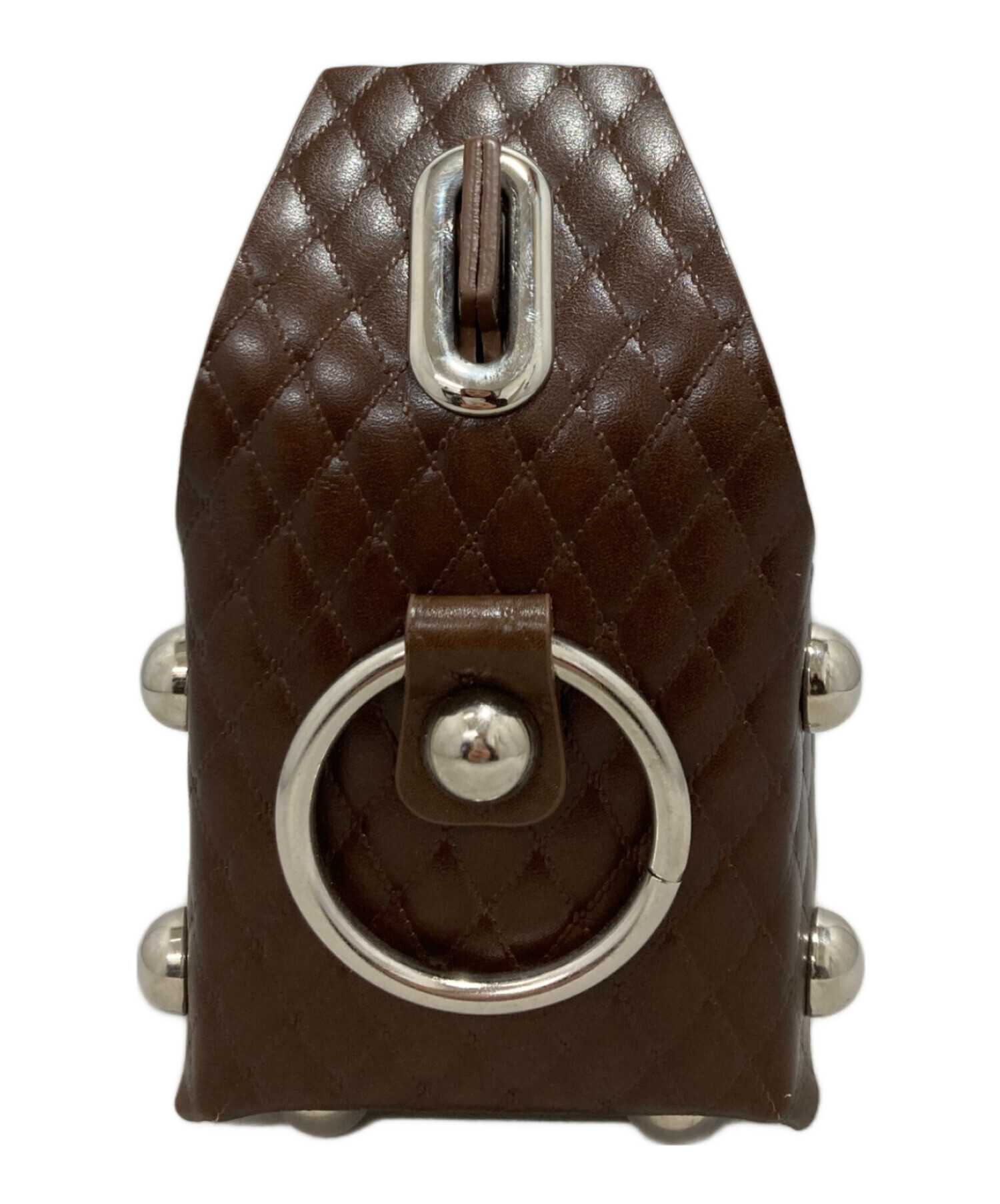 中古・古着通販】masu (エムエーエスユー) LEATHER CAKE BAG ブラウン