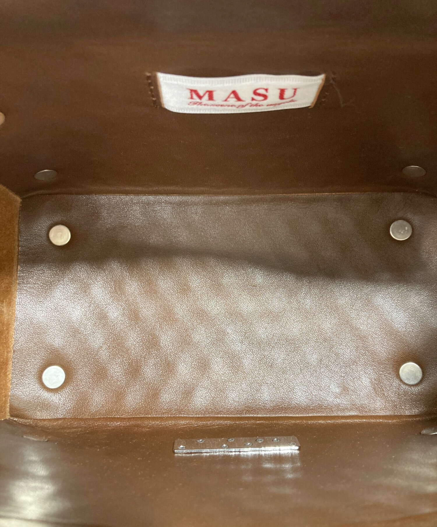 中古・古着通販】masu (エムエーエスユー) LEATHER CAKE BAG ブラウン