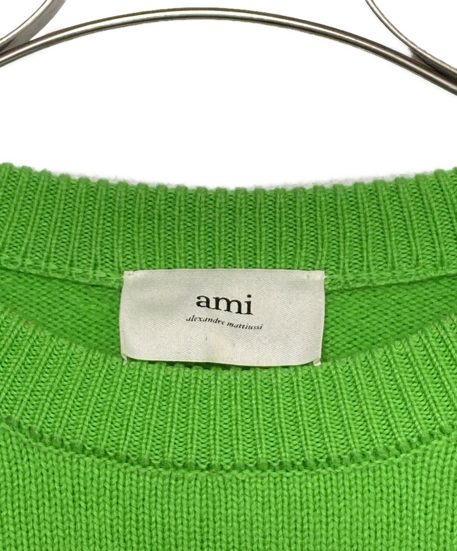 中古・古着通販】AMI PARIS (アミ パリス) Crew neck knit sweater 黄