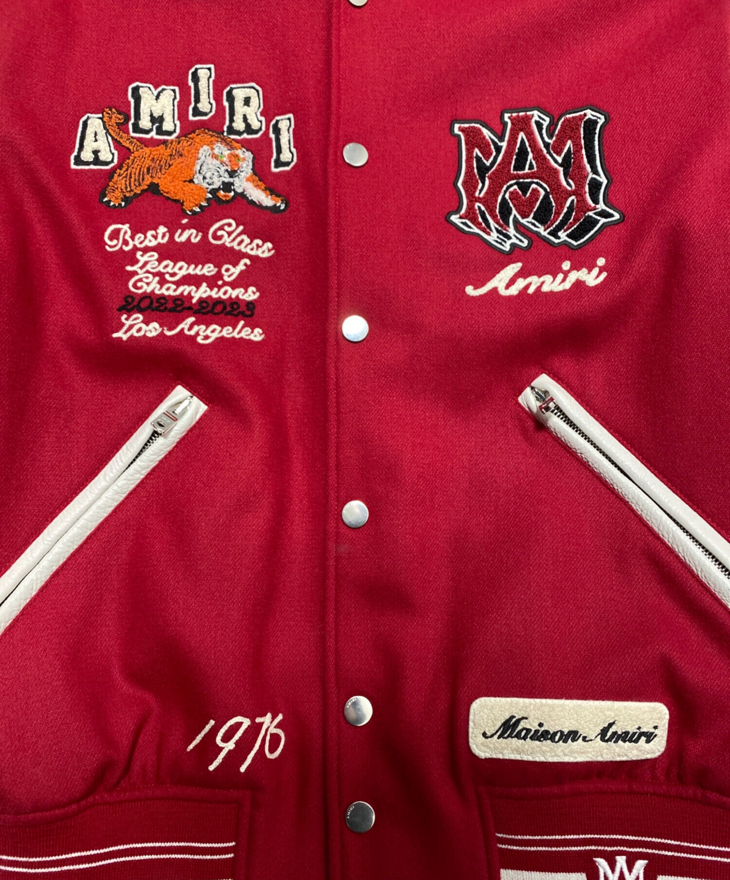 中古・古着通販】AMIRI (アミリ) TIGER VARSITY JACKET レッド サイズ