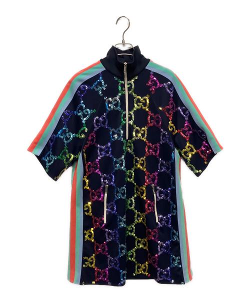 中古・古着通販】GUCCI (グッチ) GGマルチカラースパンコールワンピ