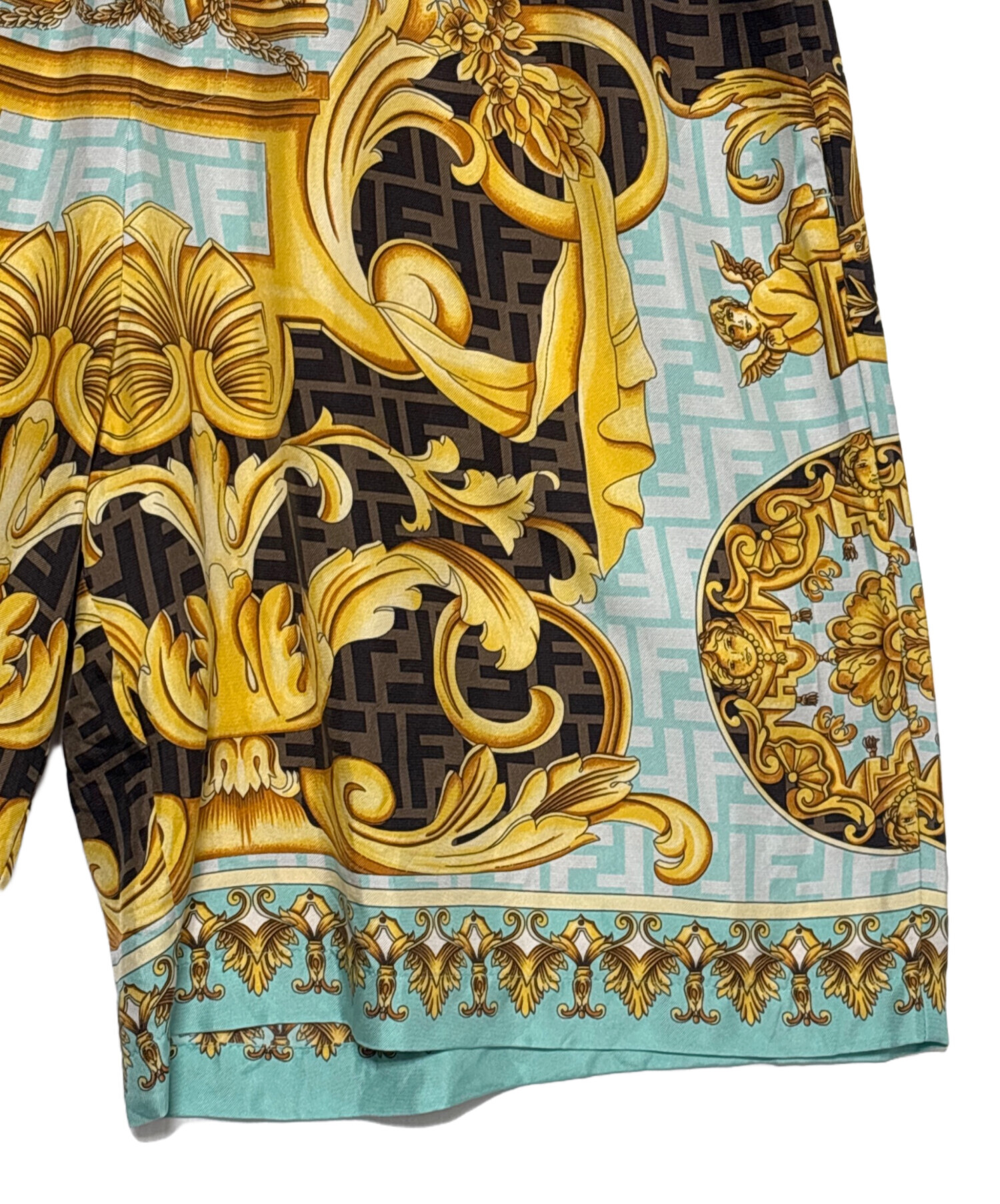 FENDACE FENDI× VERSACE水着 サイズ50 ゴールドバロック 中古・古着通販】FENDI (フェンディ) VERSACE (ヴェルサーチェ