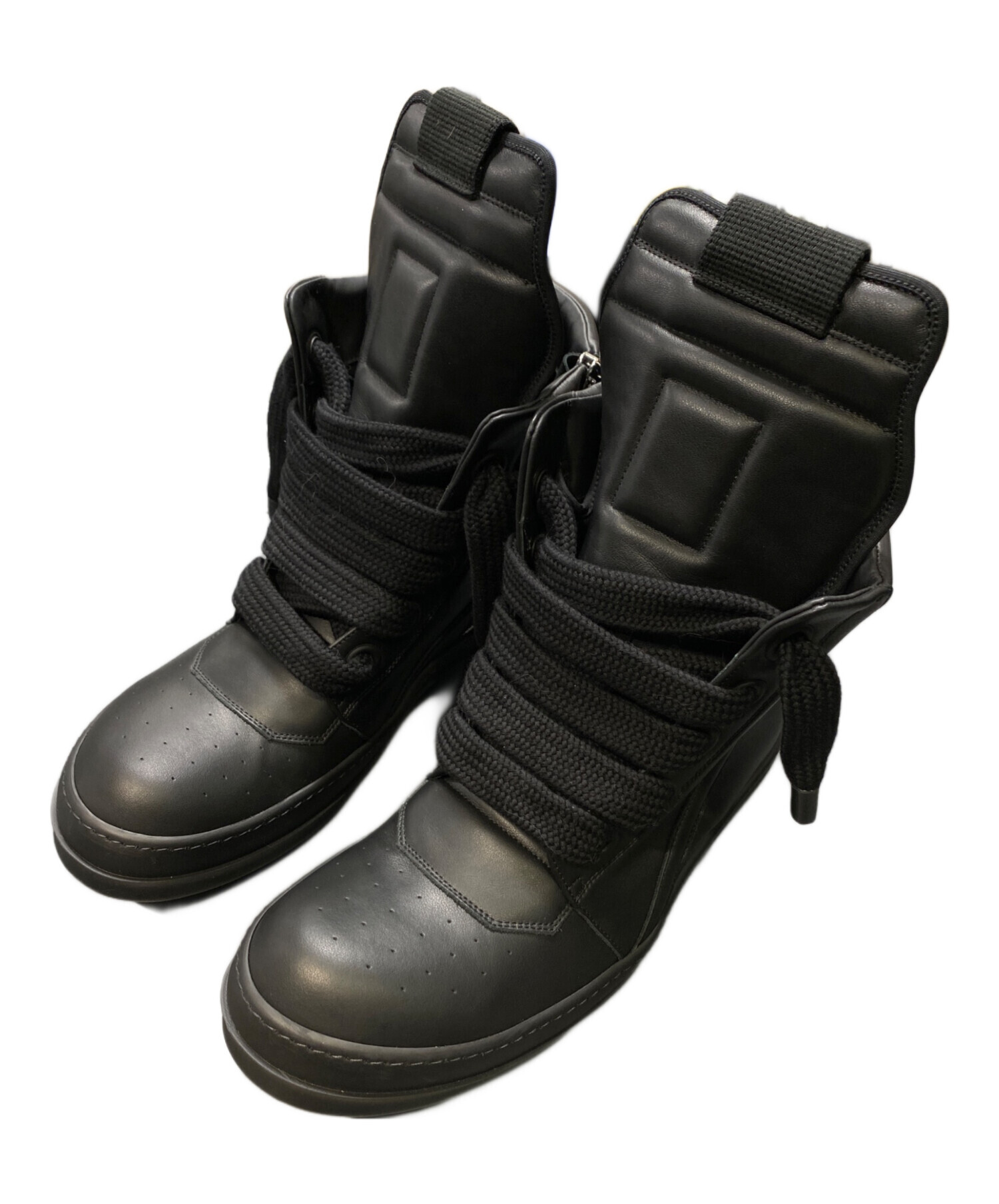 JapanRabbit公式アカウント00☆ リックオウエンス☆黒 中古・古着通販】RICK OWENS (リックオウエンス) JUMBO LACE GEOBASKET