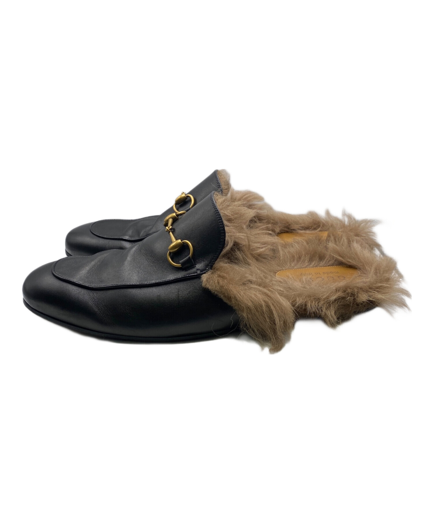 中古・古着通販】GUCCI (グッチ) プリンスタウンホースビット ブラック 中古・古着通販】GUCCI (グッチ) プリンスタウンホースビット ブラック