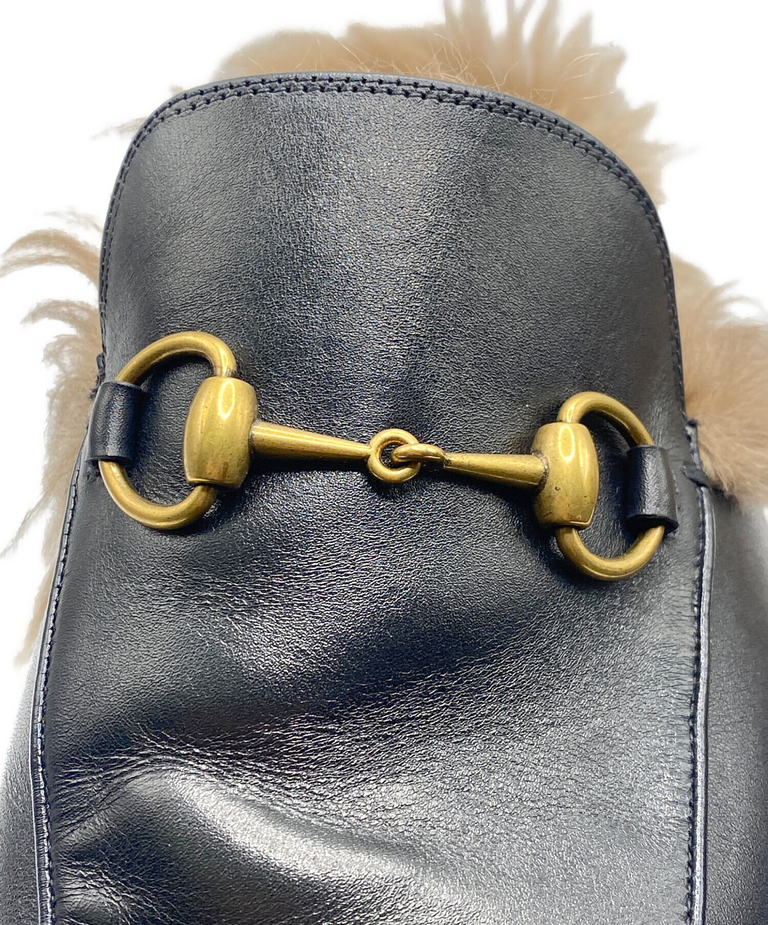 中古・古着通販】GUCCI (グッチ) プリンスタウンホースビット ブラック 中古・古着通販】GUCCI (グッチ) プリンスタウンホースビット ブラック
