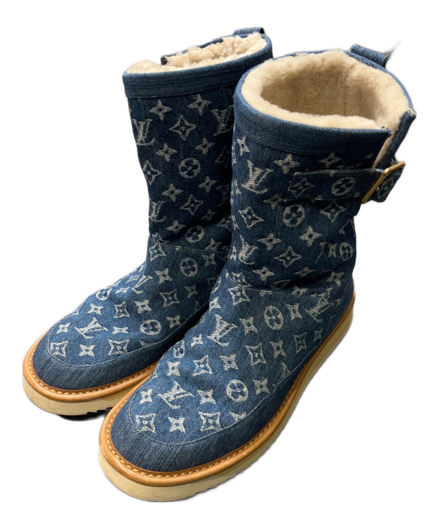 LOUIS VUITTON モノグラム ブーツ デニム 中古・古着通販】LOUIS VUITTON (ルイ ヴィトン) NIGO (二ゴー) LV