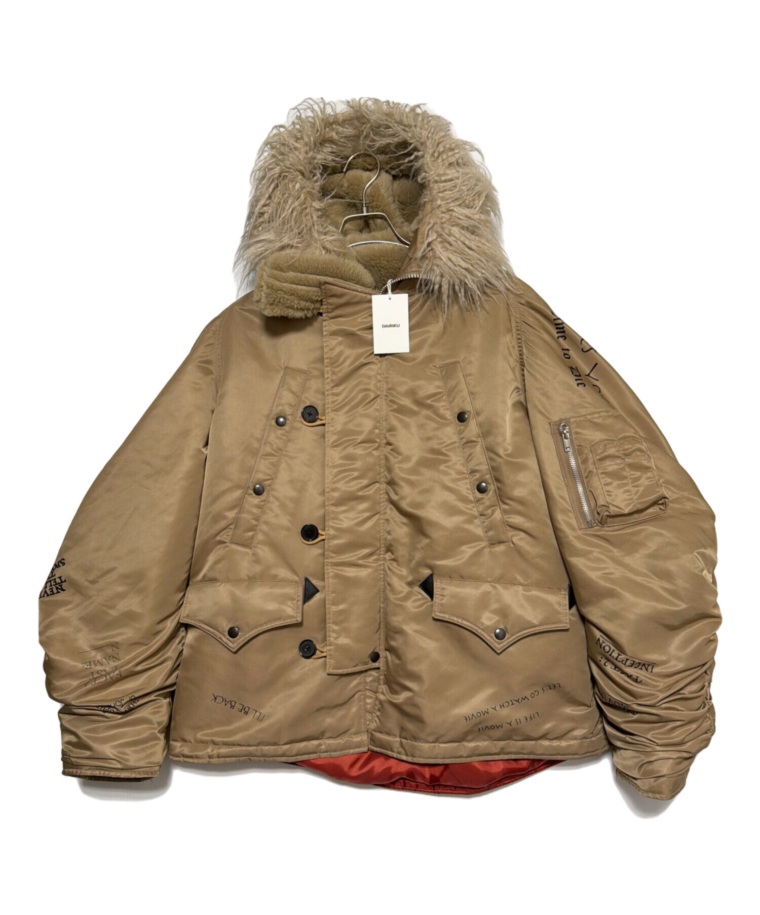中古・古着通販】DAIRIKU (ダイリク) TATOO N-3B Jacket カーキ サイズ