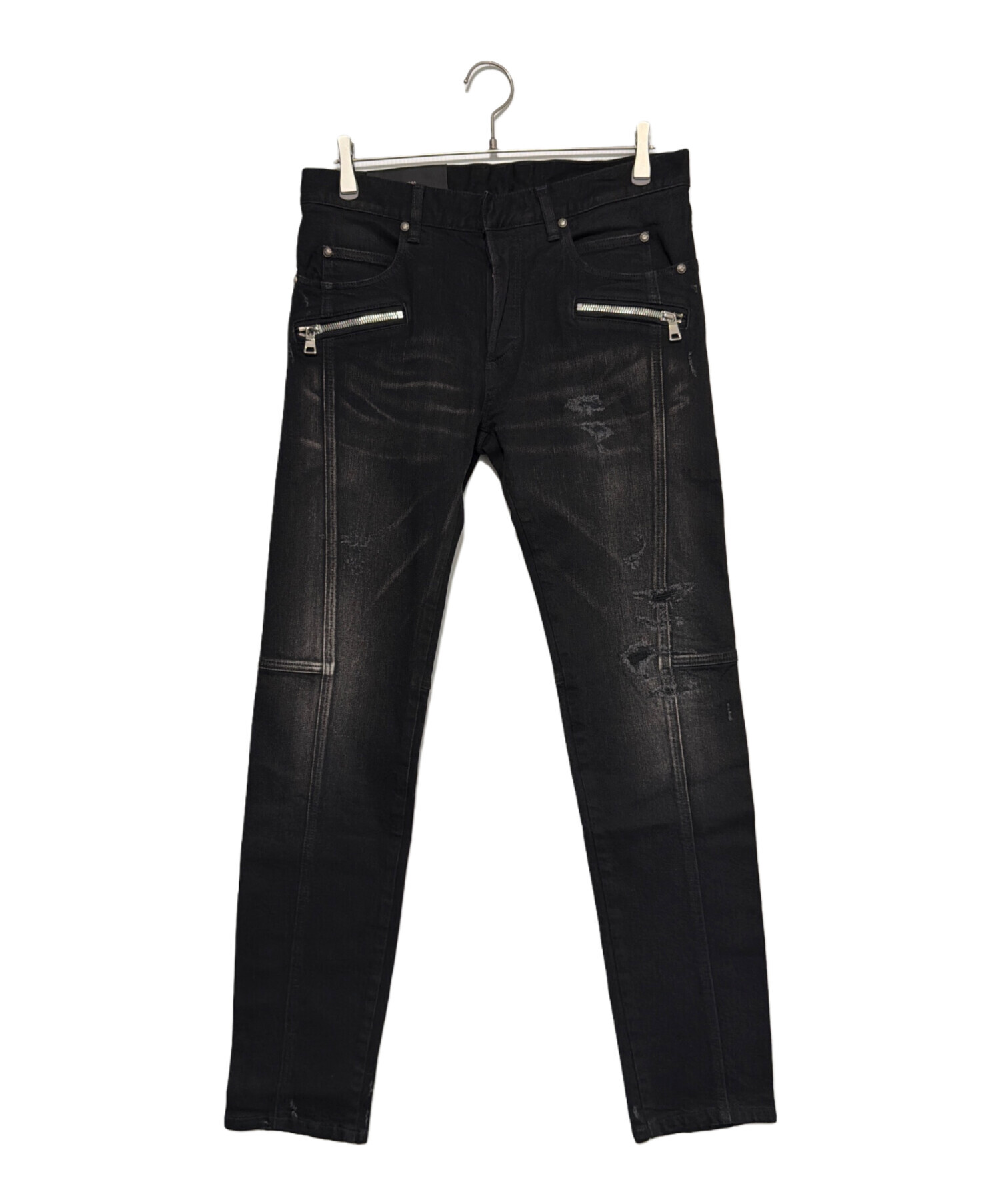 中古・古着通販】BALMAIN (バルマン) スキニーデニムパンツ ブラック